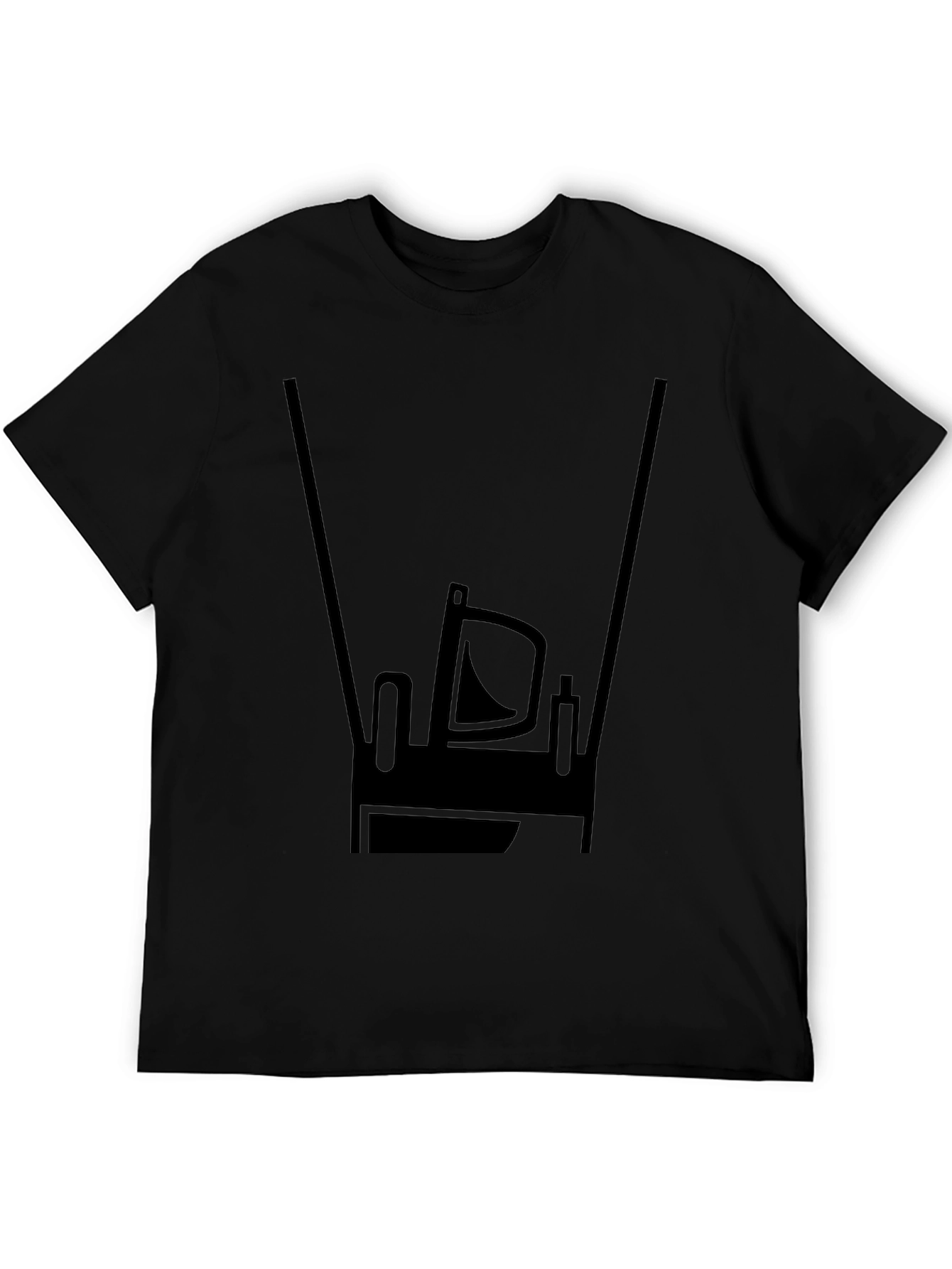 Black Black Tractor Graphic Tee - Modern & Bold Style view 5