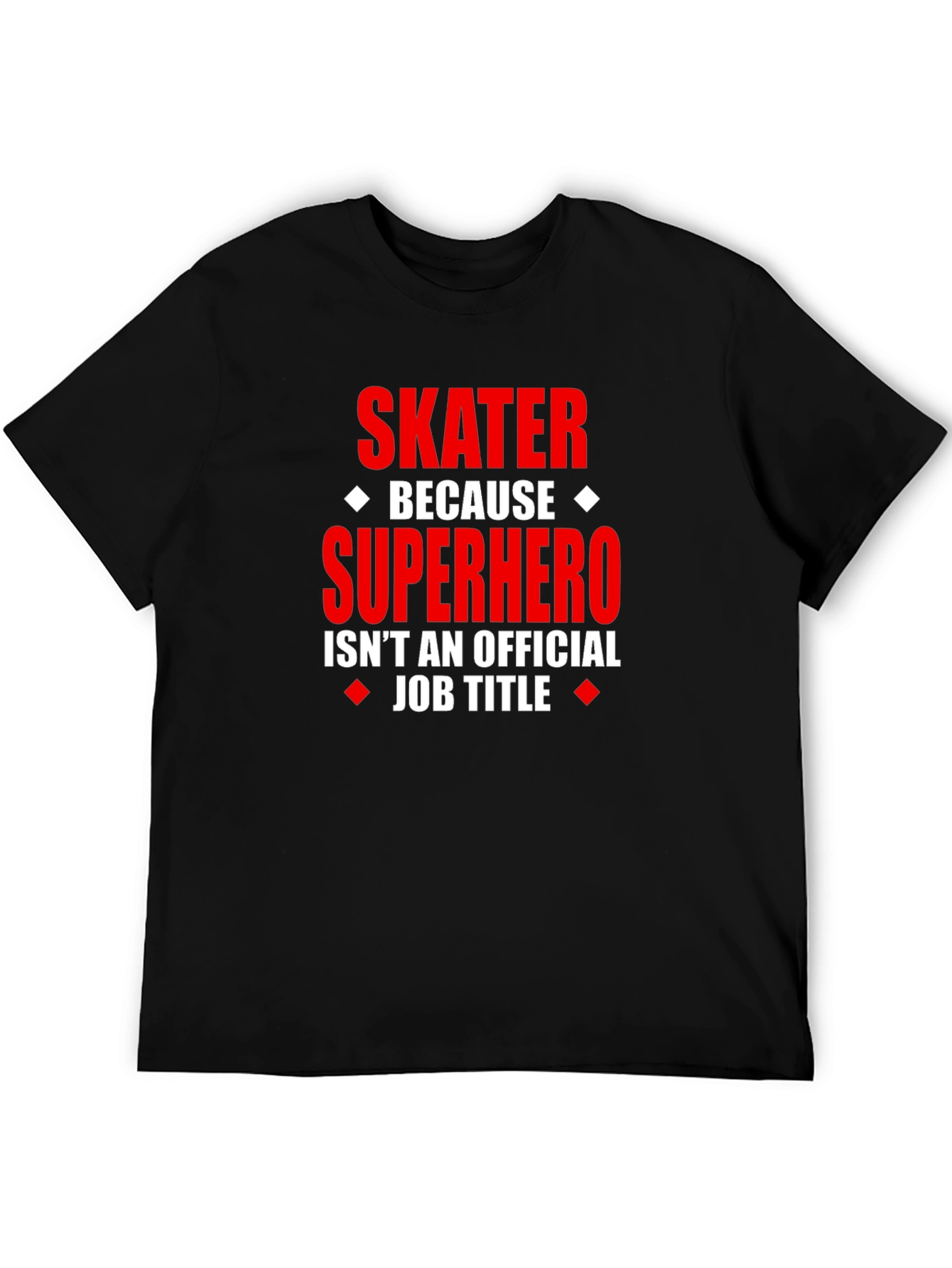 Black Skater Superhero Graphic Tee - Funny Novelty T-Shirt view 5