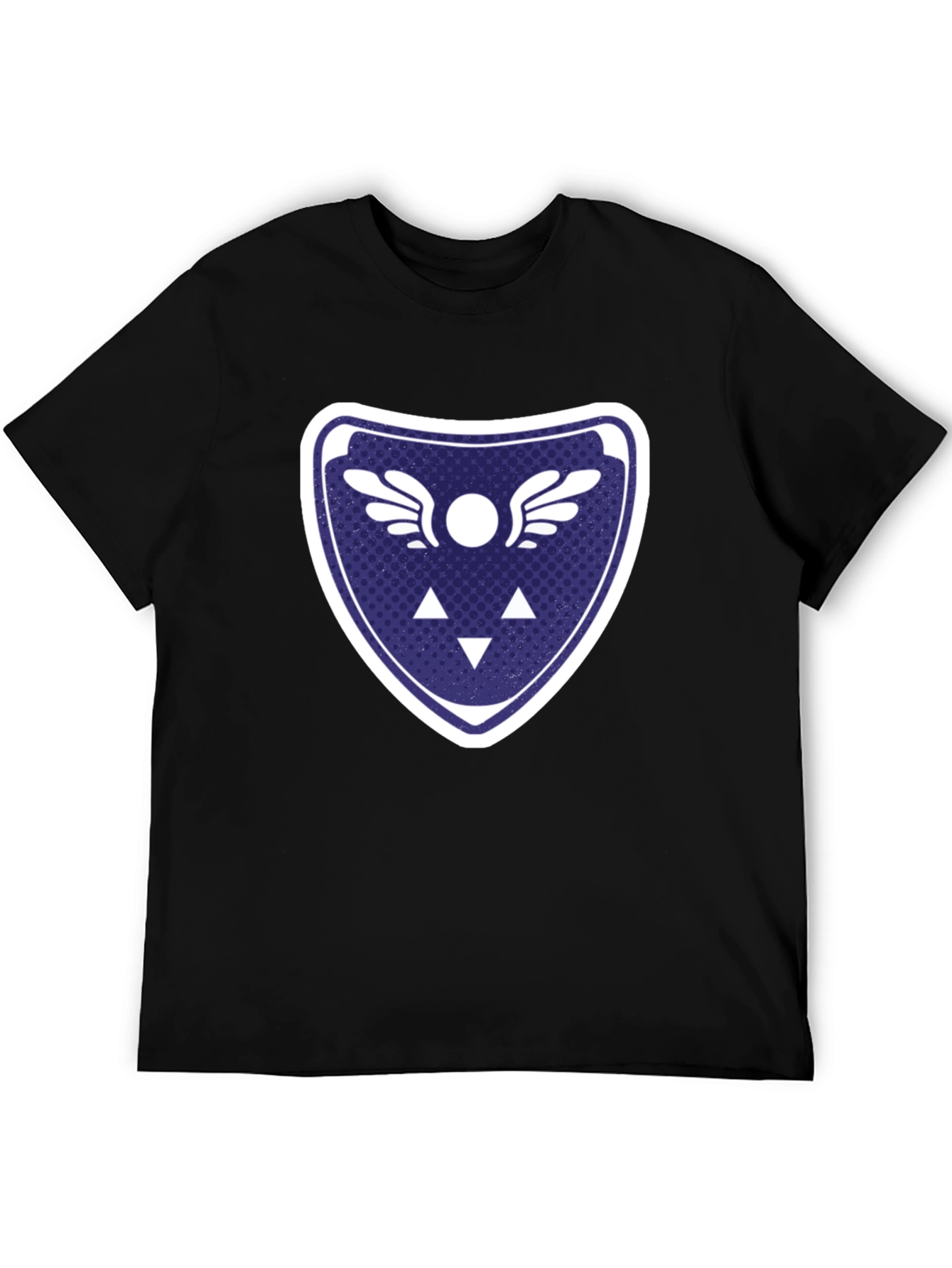 Black Mystic Shield Graphic Tee - Gamer Inspired Design view 5