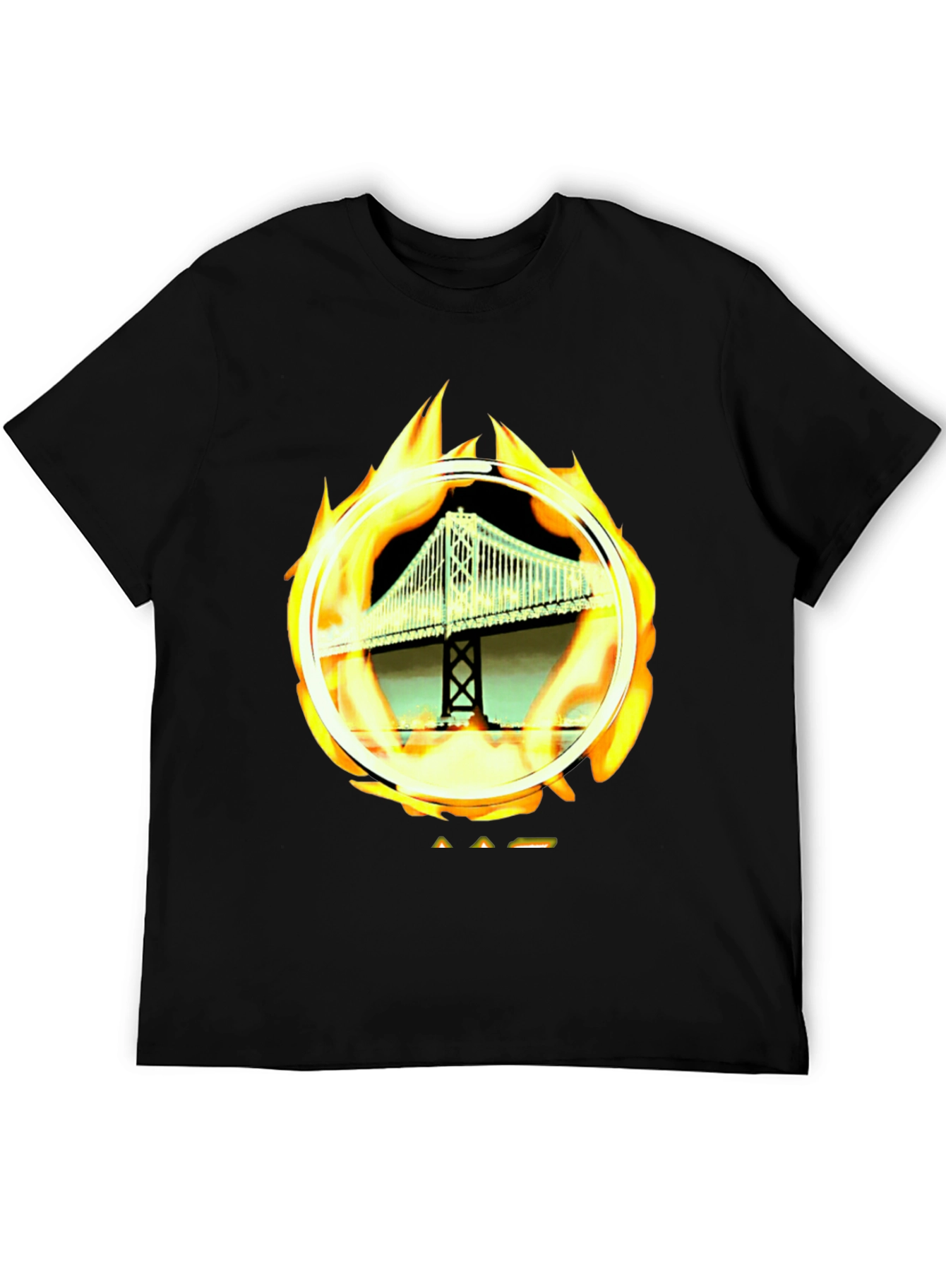 Black Bridge on Fire Graphic Tee - Classic Black view 5