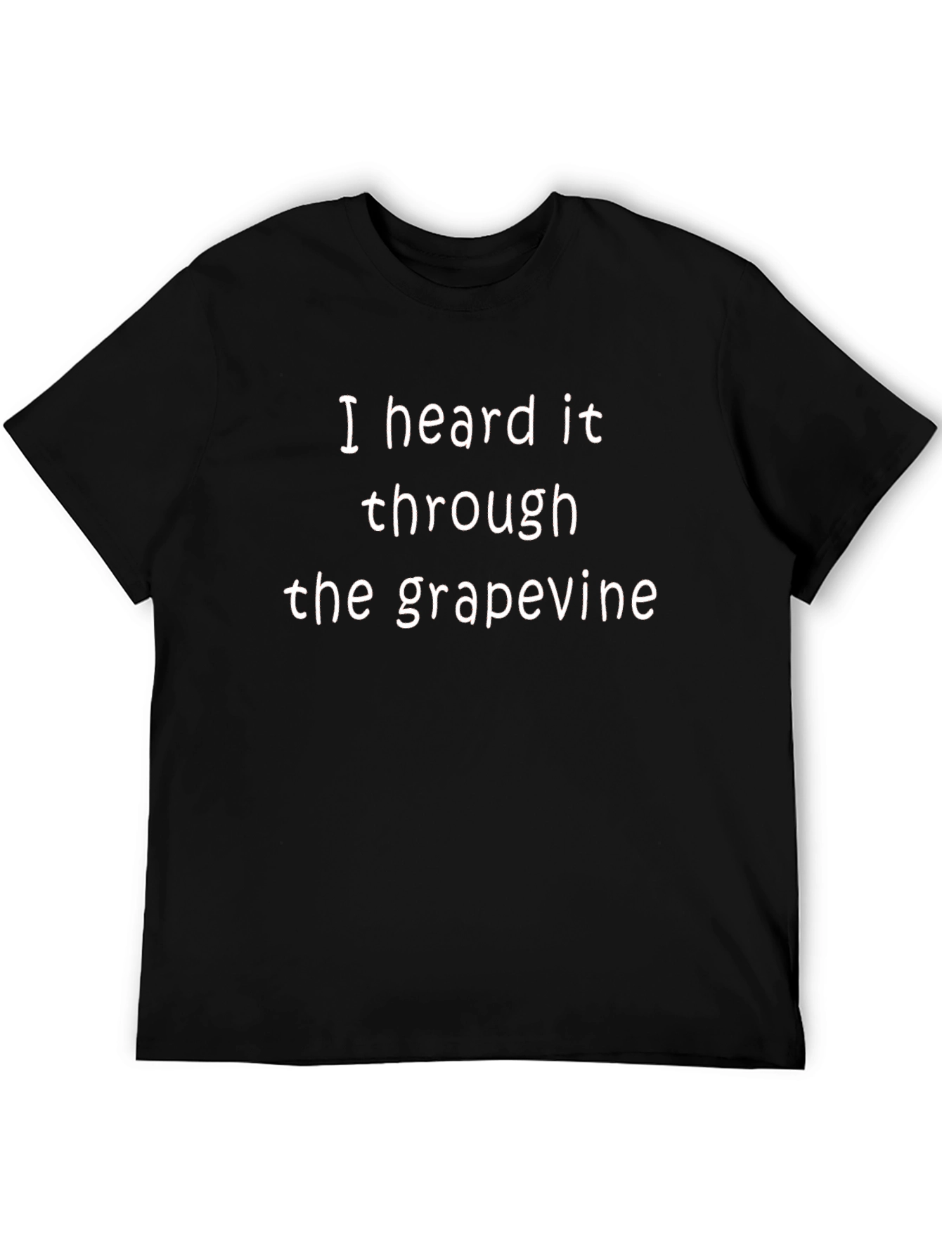 Black I Heard it Through the Grapevine Black Graphic Tee view 5