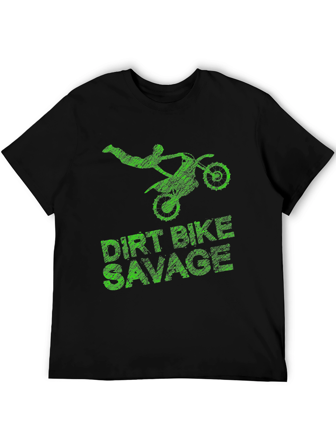Black Dirt Bike Savage Graphic T-Shirt view 5