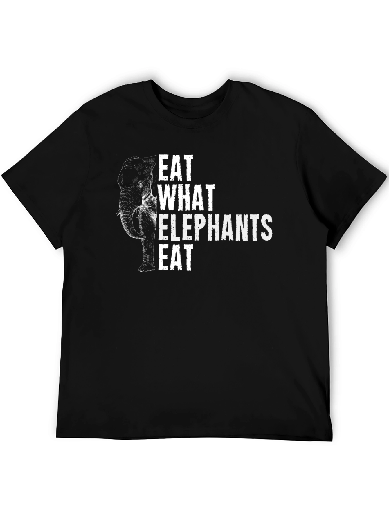 Black Eat What Elephants Eat Graphic Tee - Unisex view 5