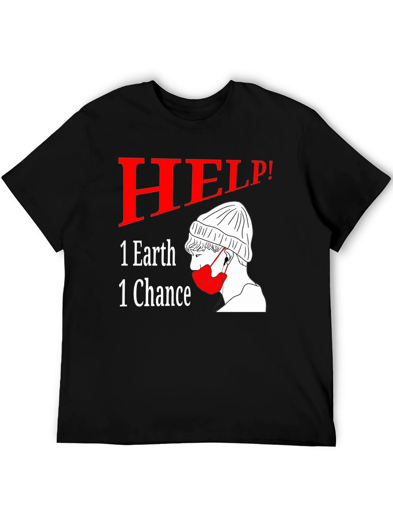 Black One Earth One Chance Graphic Tee view 5