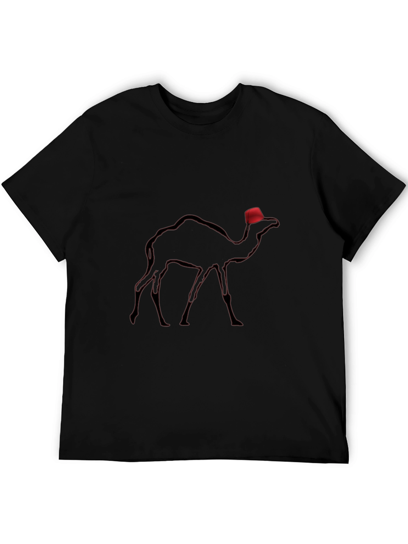 Black Camel Fedora T-Shirt - Classic Black Tee view 5
