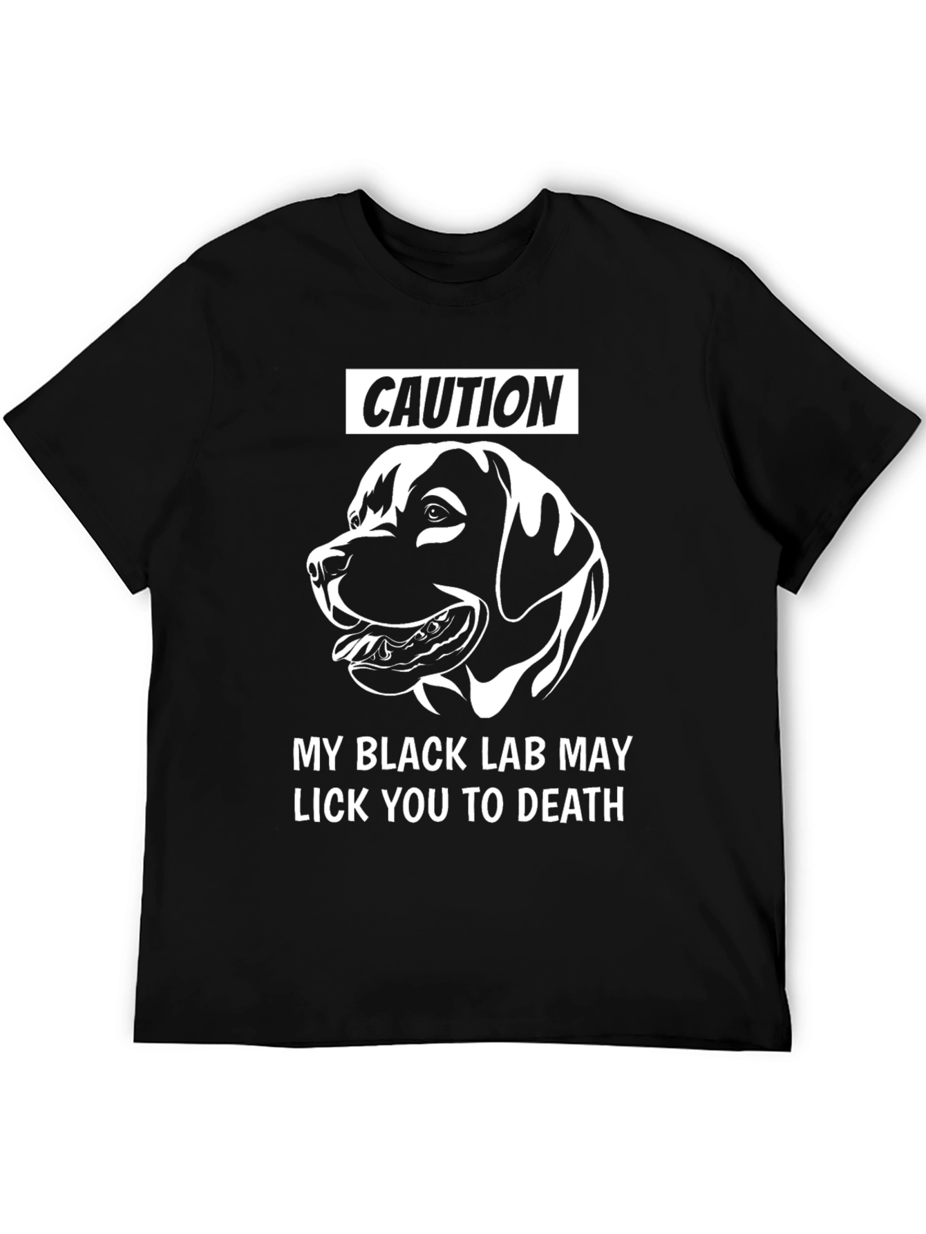 Black Caution Black Lab Tee - Lick You to Death! view 5