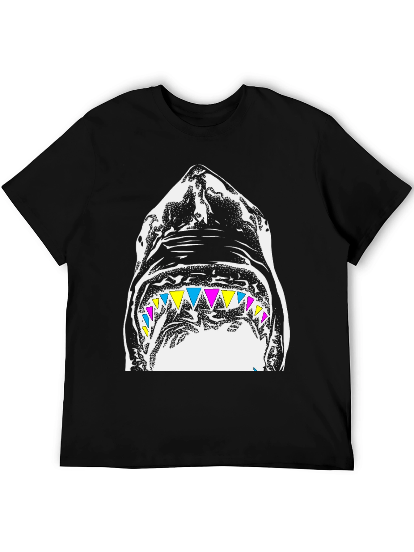 Black Shark Graphic Black T-Shirt view 5