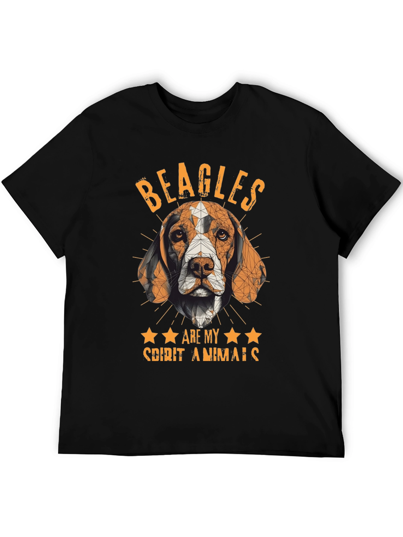 Black Beagle Spirit Animal Graphic T-Shirt view 5
