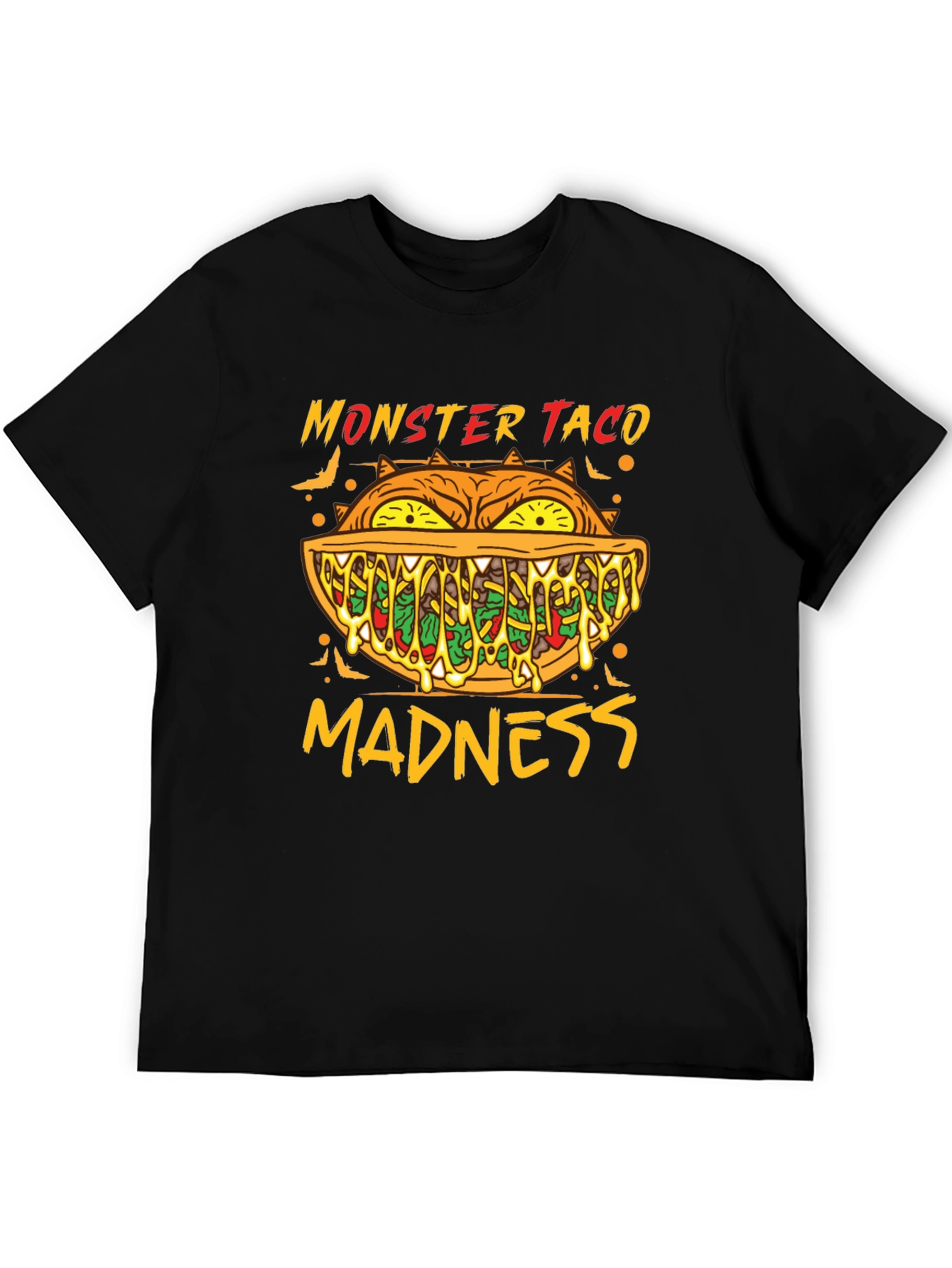 Black Monster Taco Madness Graphic Tee view 5