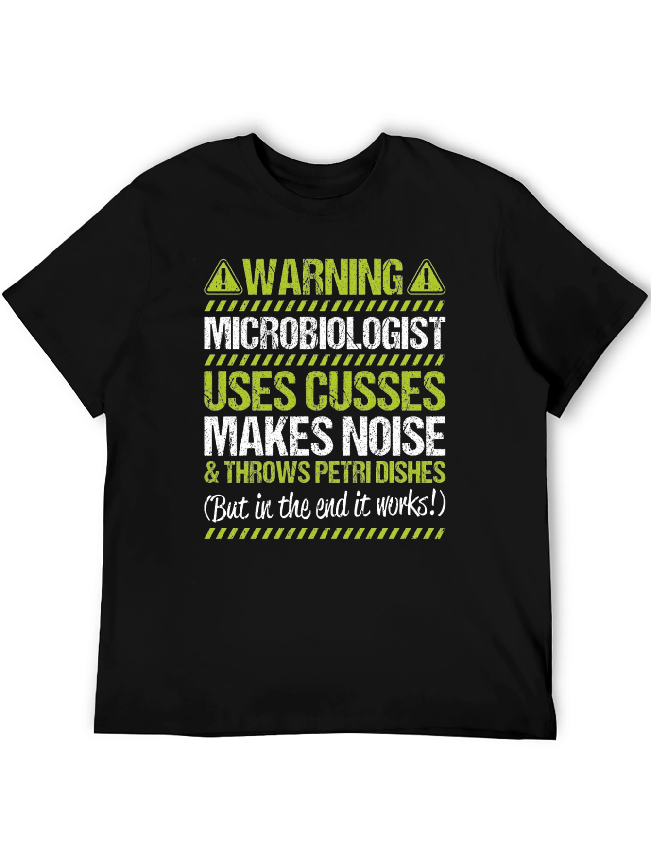 Black Warning Microbiologist T-Shirt view 5
