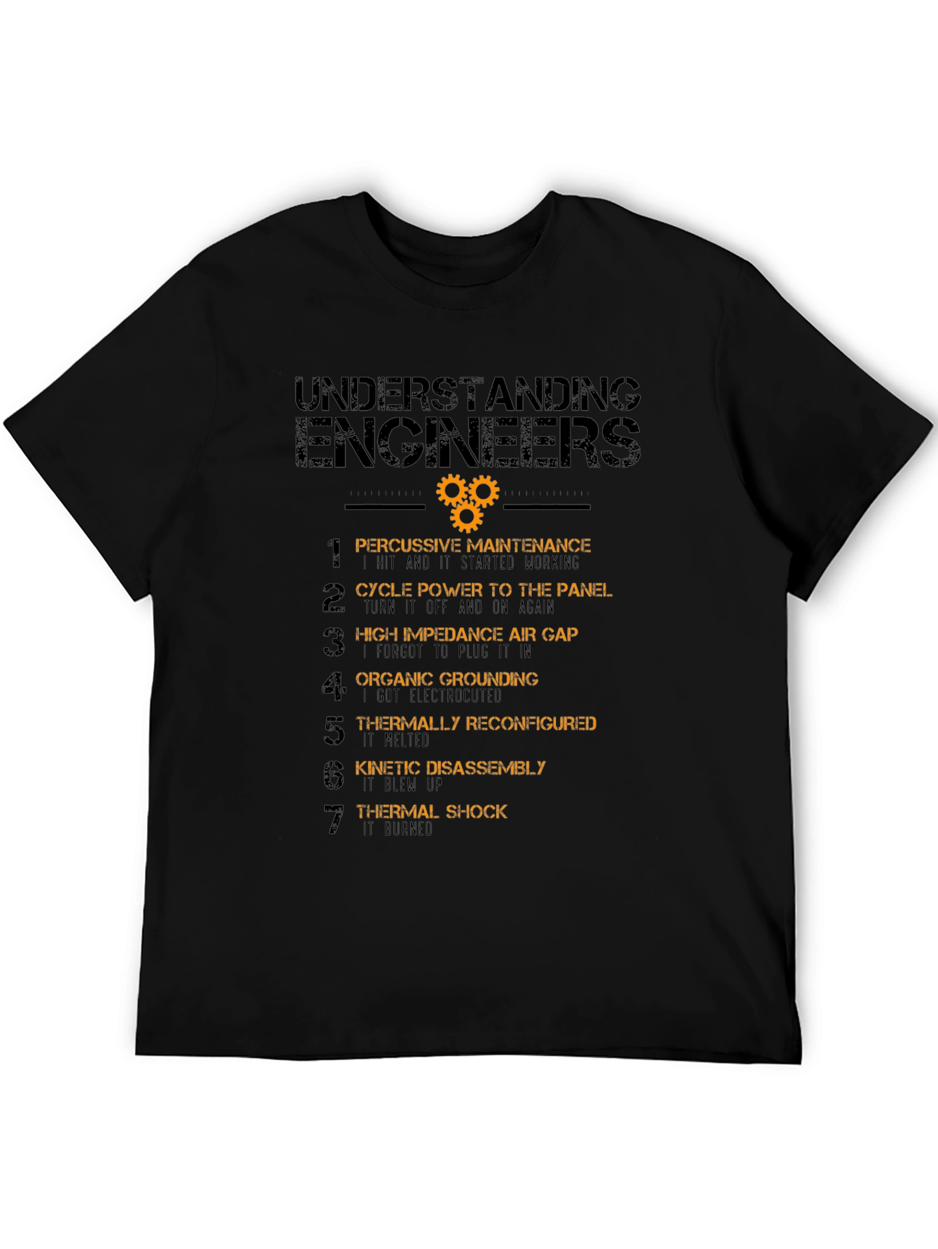 Black Understanding Engineers T-Shirt - Funny Engineering Tee view 5
