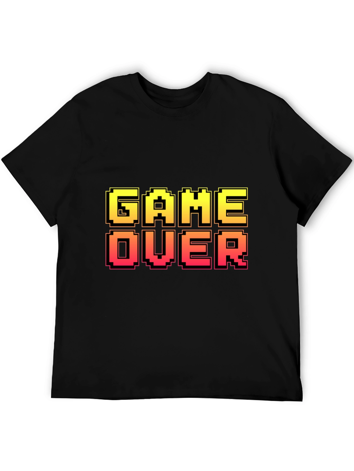 Black Pixel Game Over T-Shirt - Gamer Style view 5