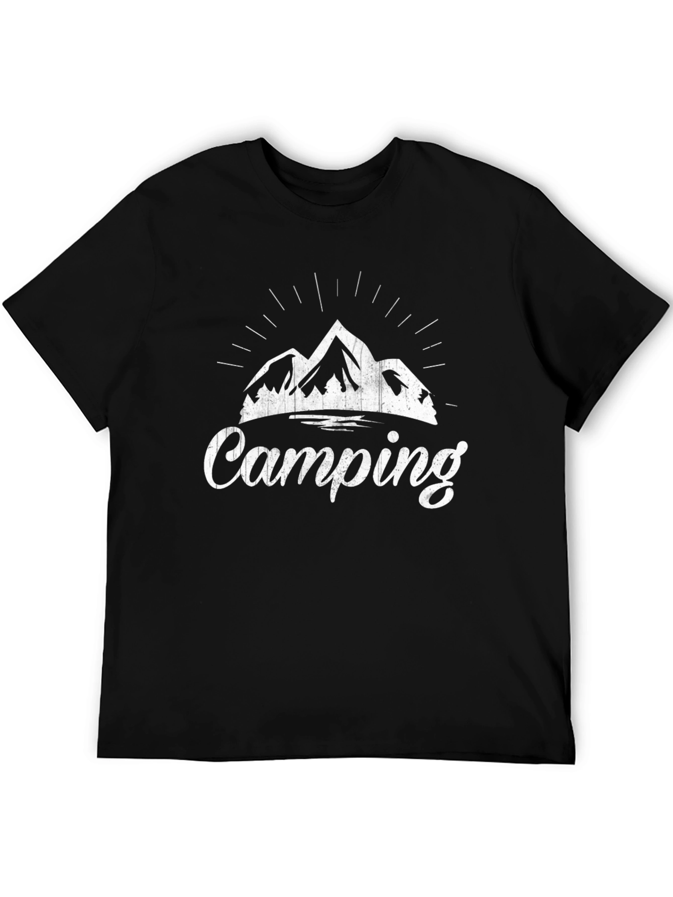 Black Camping Graphic T-Shirt for Outdoor Lovers view 5
