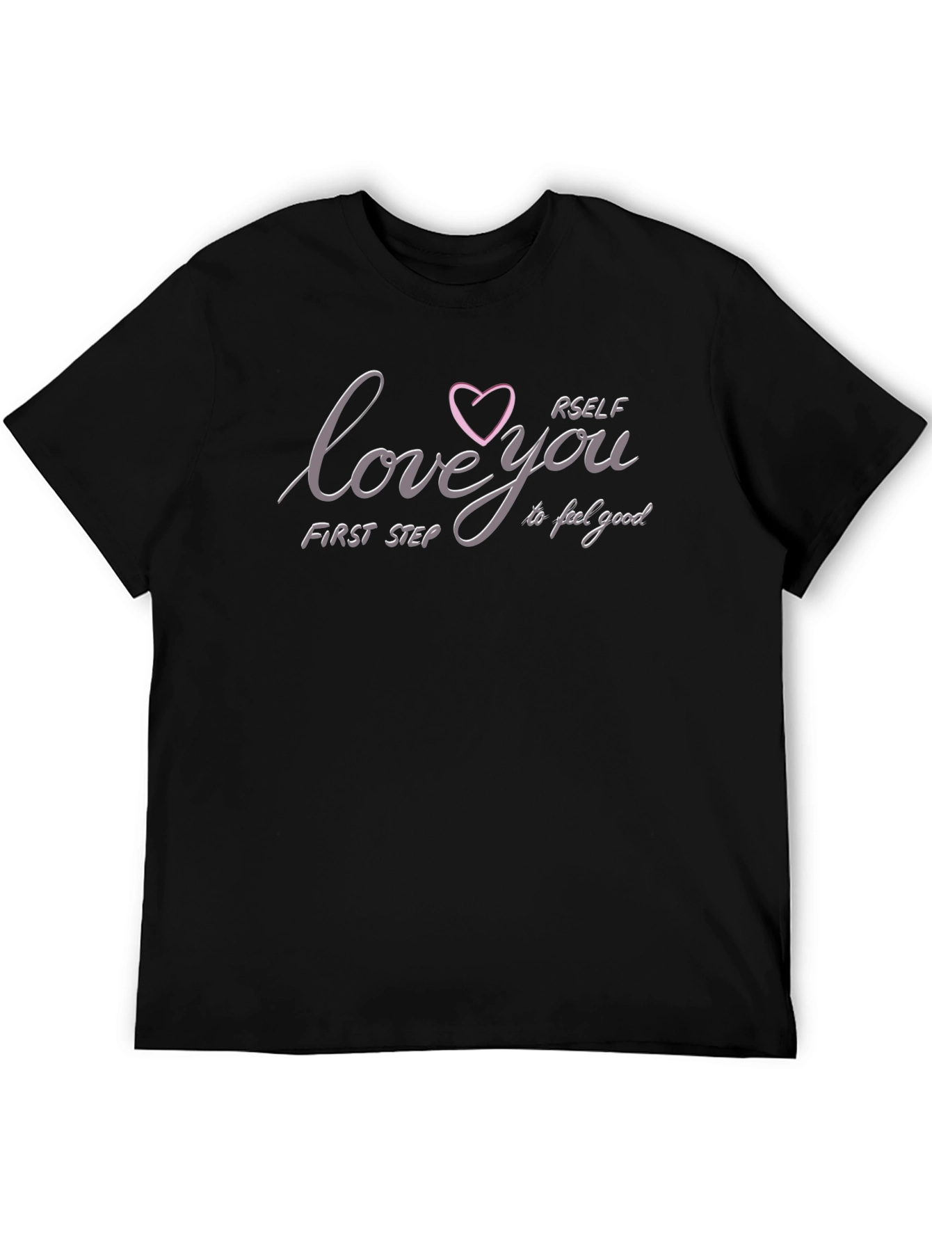 Black Love Yourself First Step T-Shirt view 5