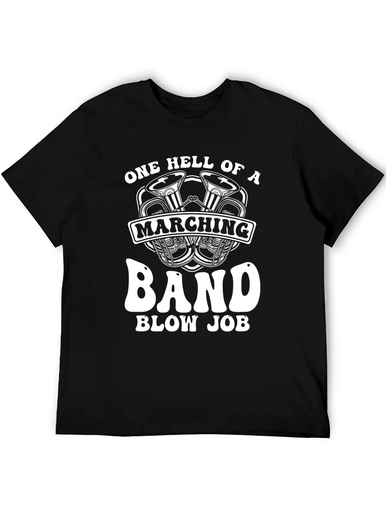Black One Hell of a Marching Band T-Shirt view 5