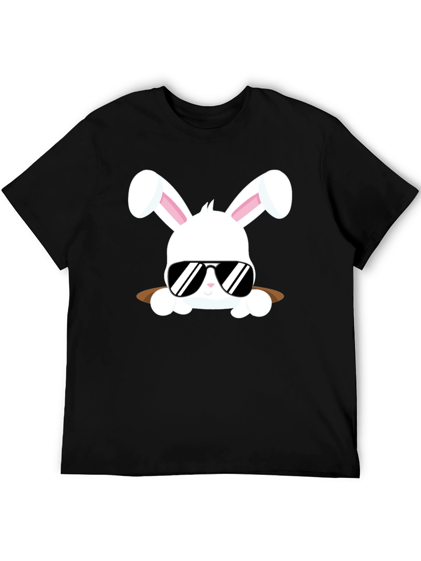 Black Cool Bunny Tee: Easter Style view 5