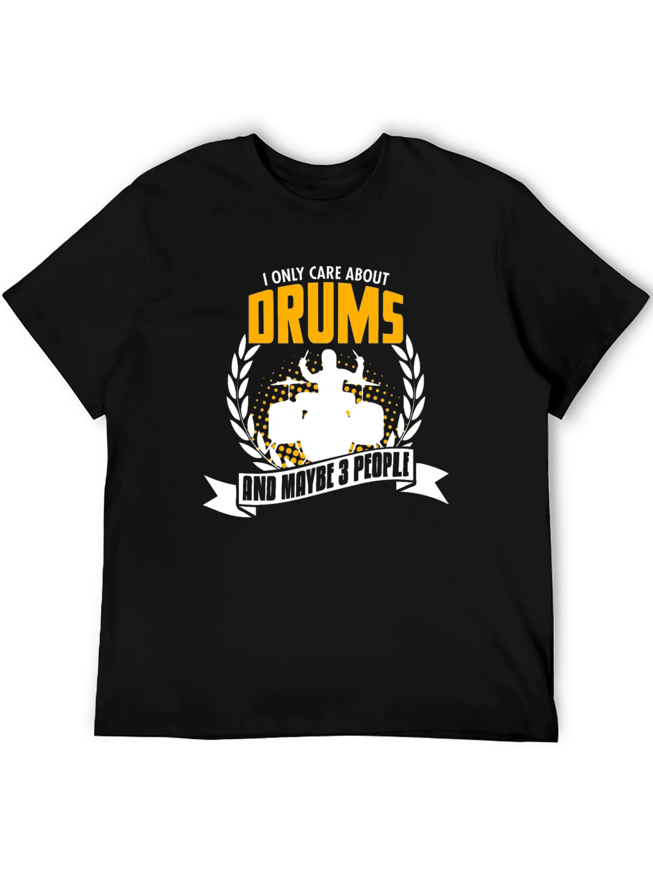 Black Drum Lover T-Shirt - Music Gift view 5