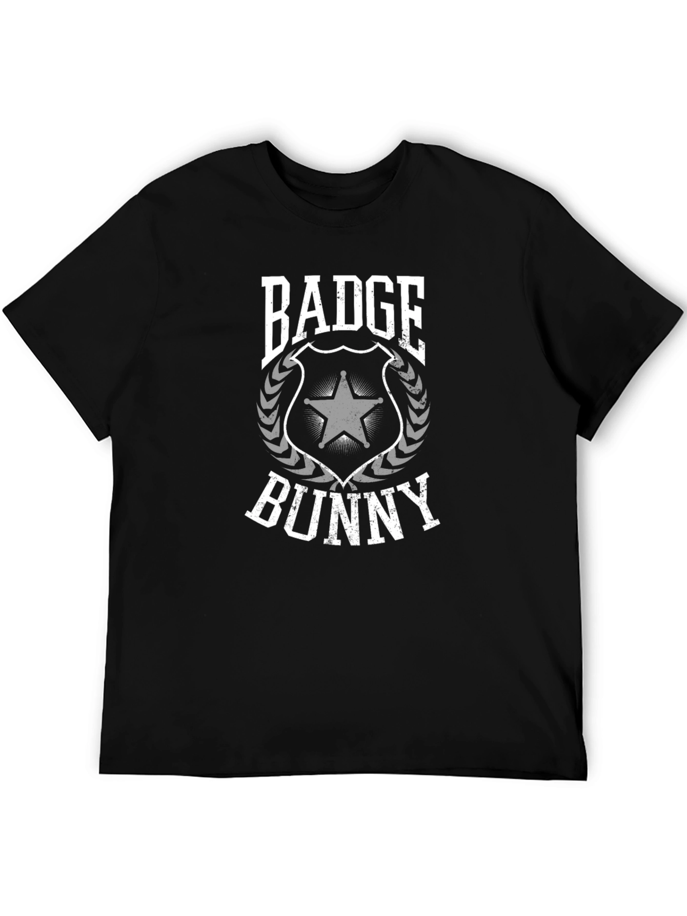 Black Badge Bunny Graphic T-Shirt - Black Crew Neck Tee view 5