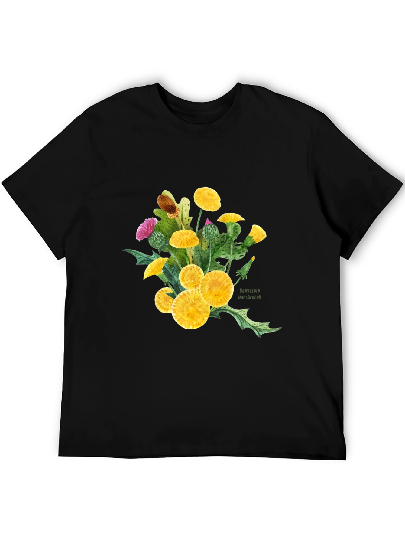 Black Floral Graphic T-Shirt - Stylish Menswear view 5