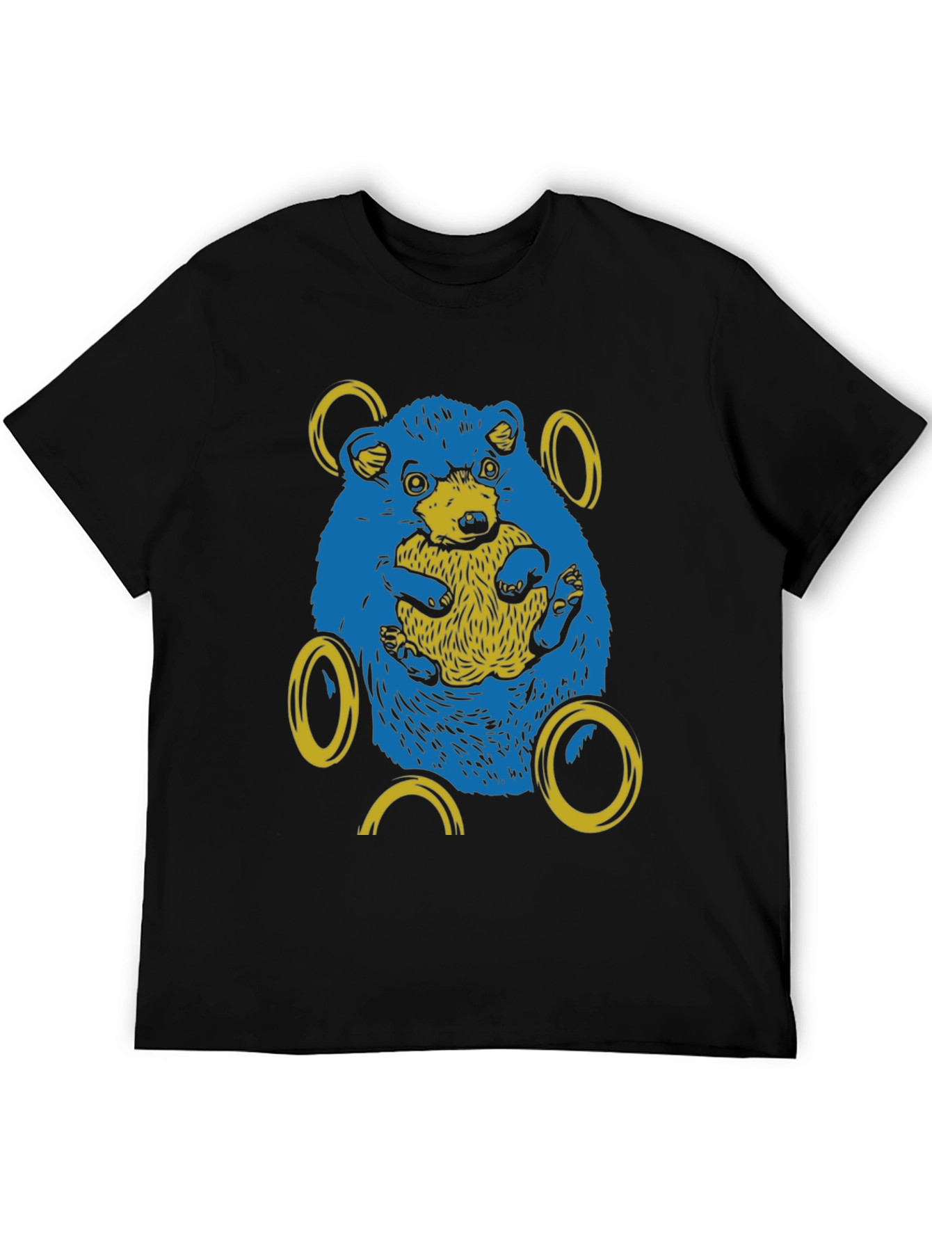 Black Sonic Hedgehog Graphic Tee - Black Cotton Blend view 5