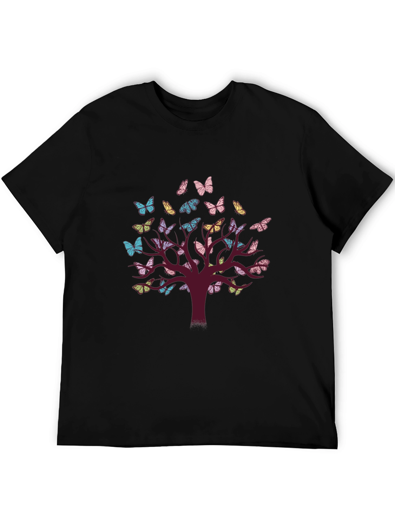 Black Butterfly Tree Graphic Tee - Unisex view 5