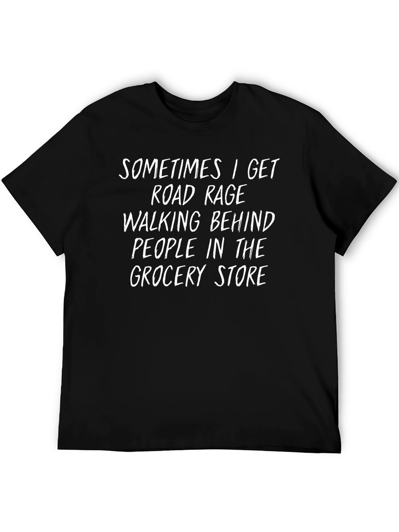 Black Funny Road Rage Grocery Store T-Shirt view 5