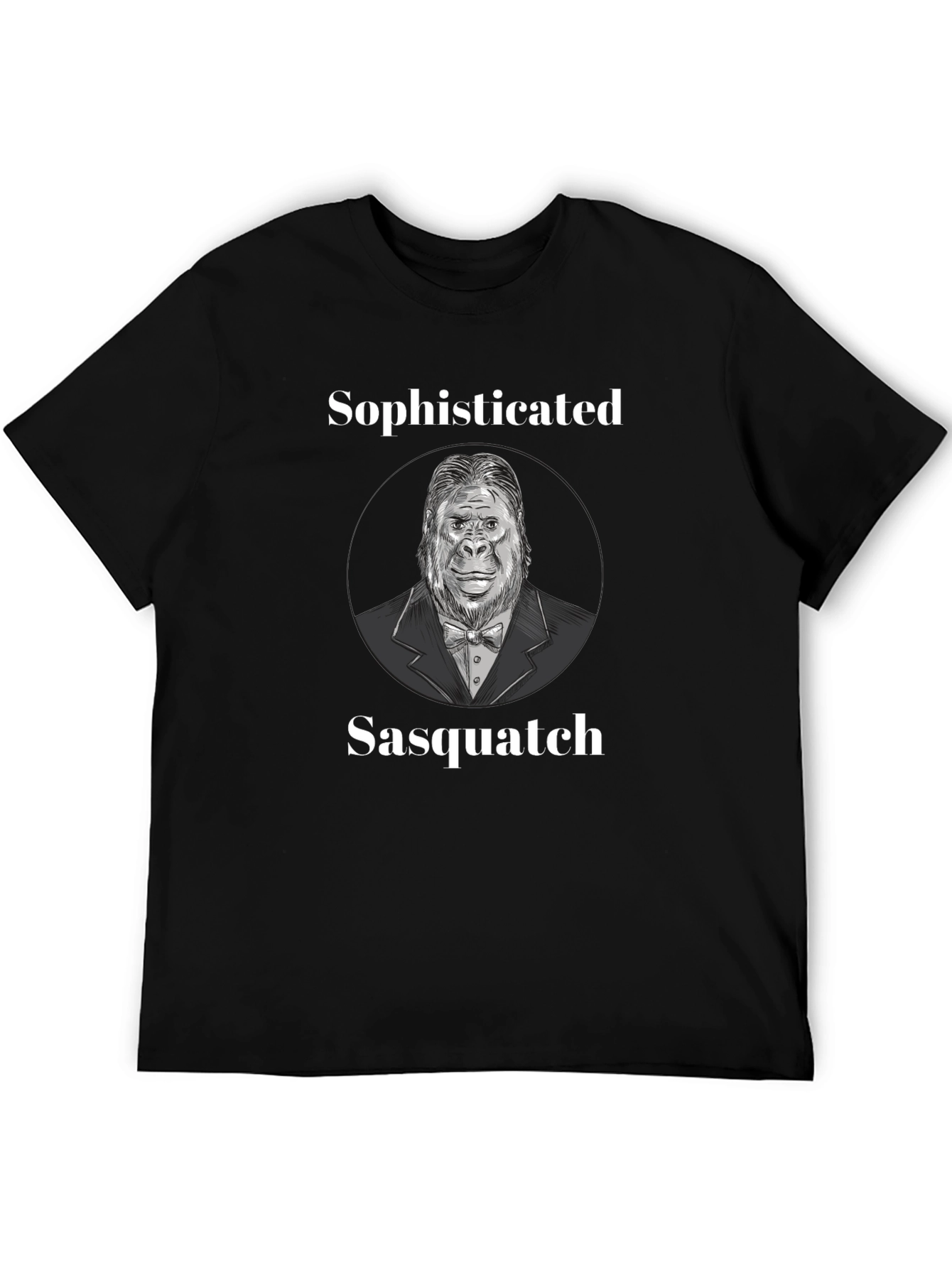Black Sophisticated Sasquatch Graphic Tee view 5