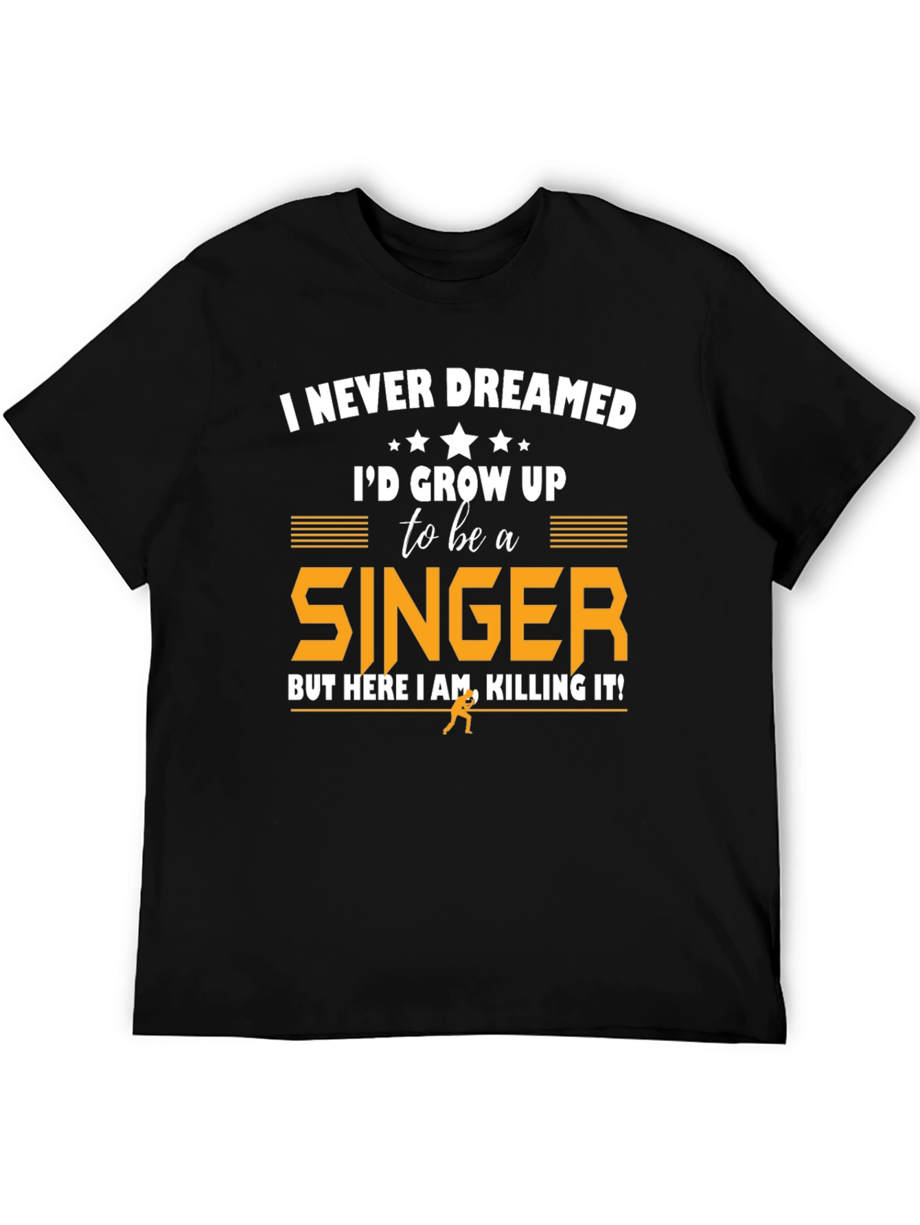 Black Singer Graphic T-Shirt - Never Dreamed view 5