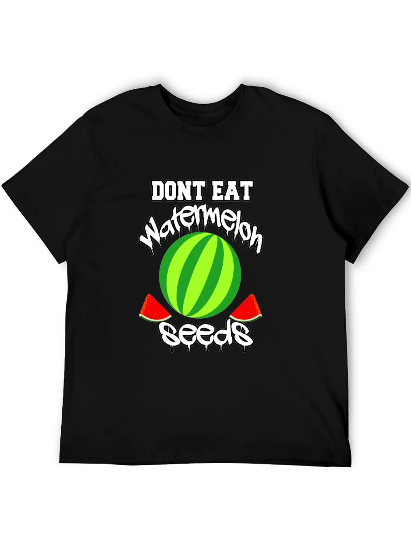 Black Don't Eat Watermelon Seeds Graphic Tee view 5