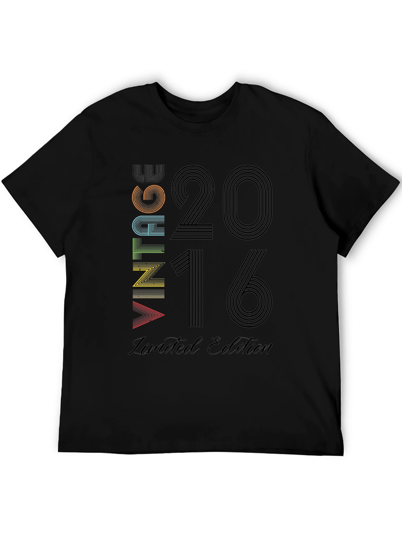 Black Vintage 2016 Limited Edition Black T-Shirt view 5