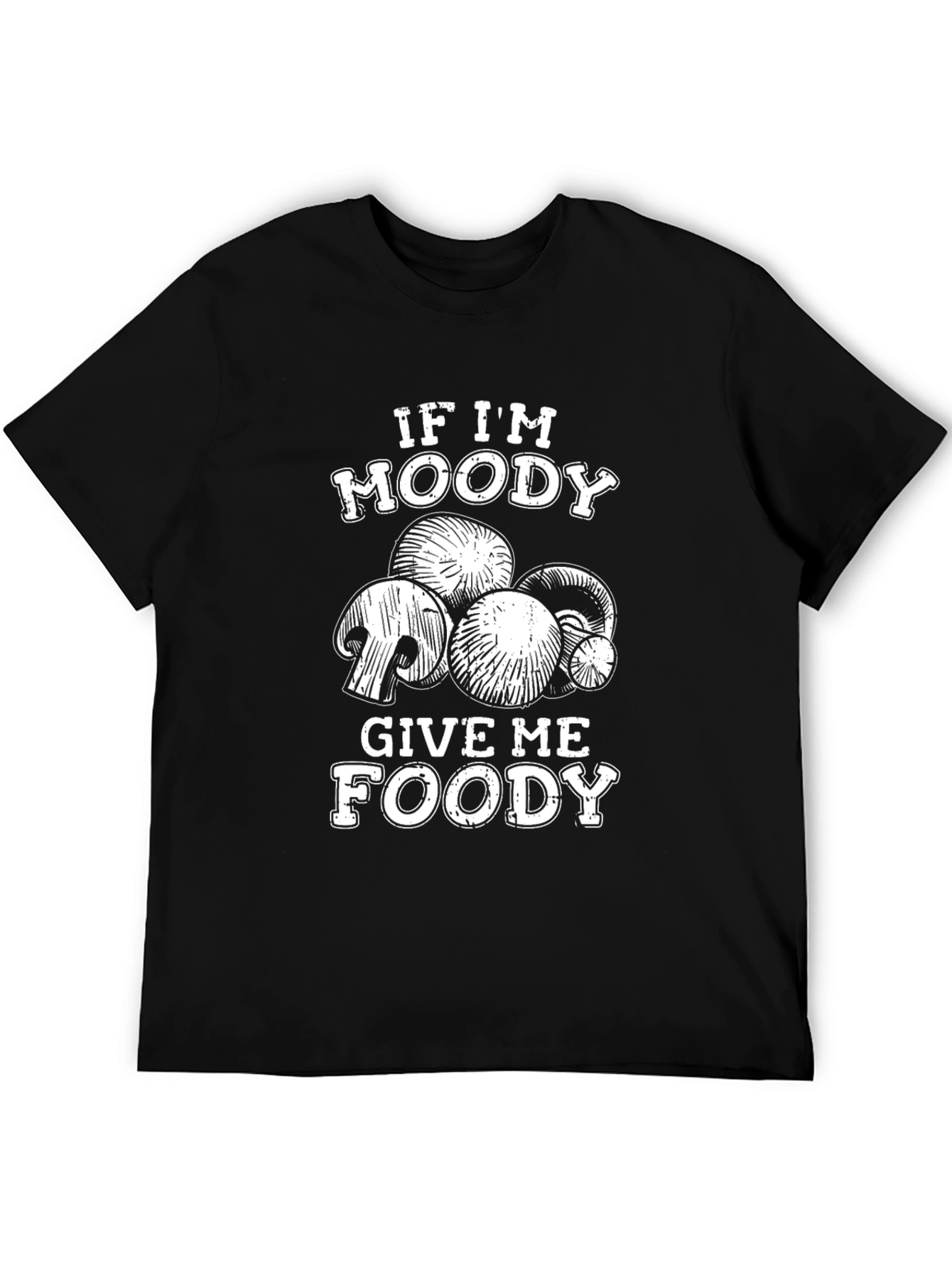 Black Funny Mushroom Graphic T-Shirt view 5