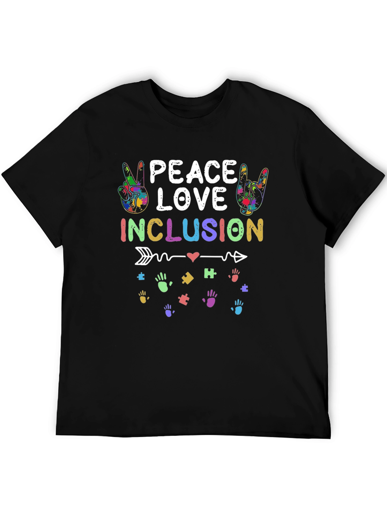 Black Peace Love Inclusion T-Shirt view 5