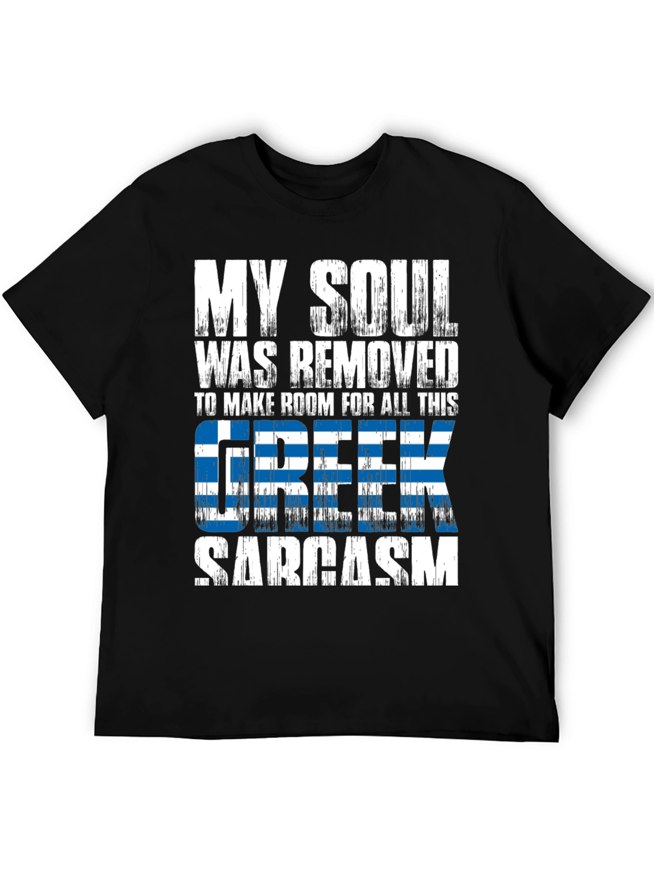 Black Funny Greek Sarcasm T-Shirt  view 5