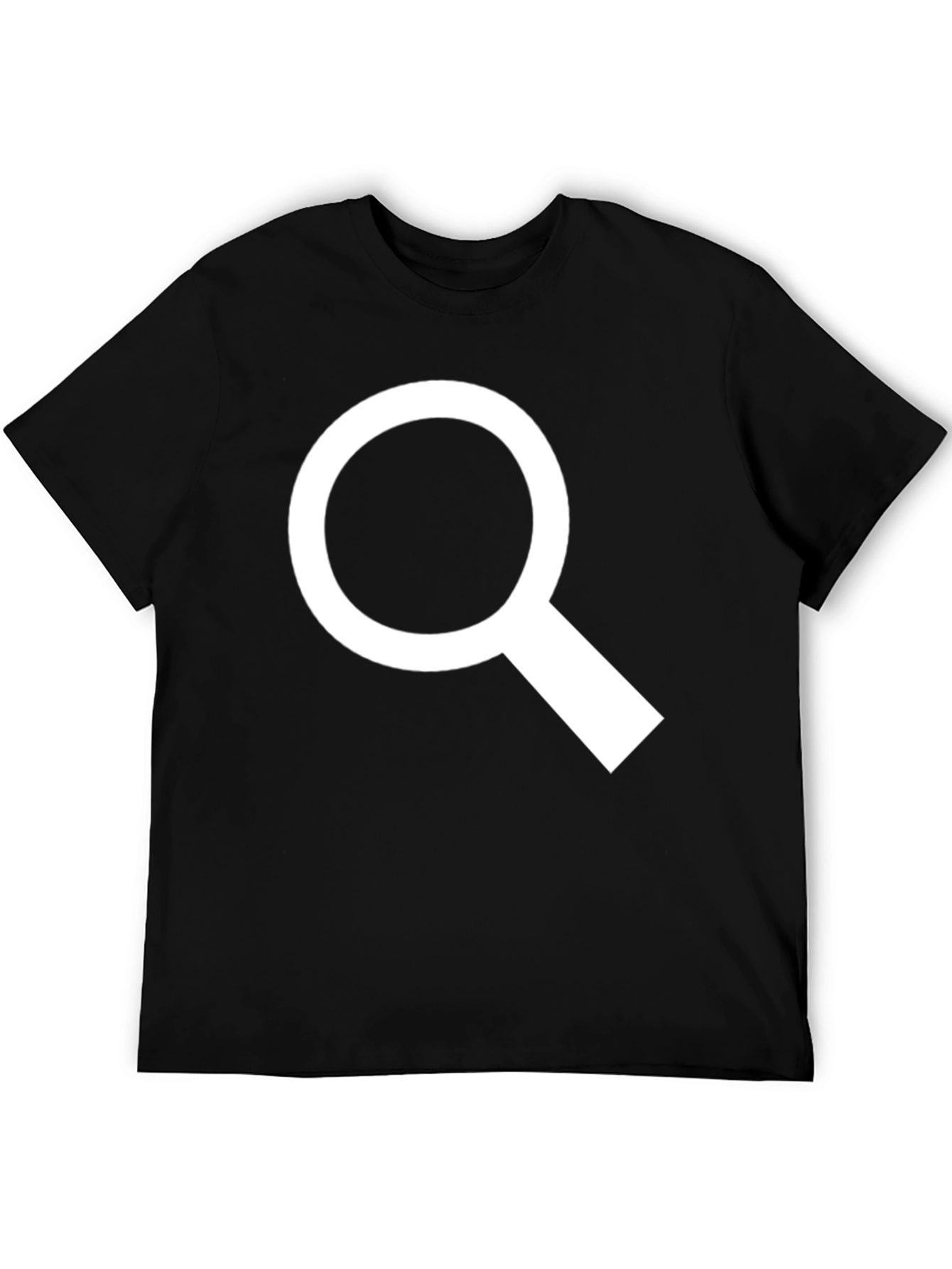 Black Magnifying Glass Graphic T-Shirt - Search Tee view 5