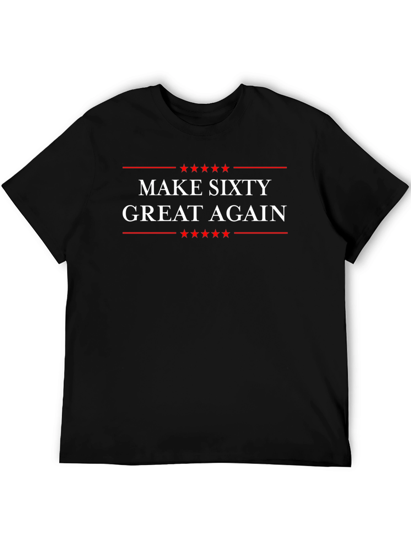 Black Make Sixty Great Again T-Shirt view 5