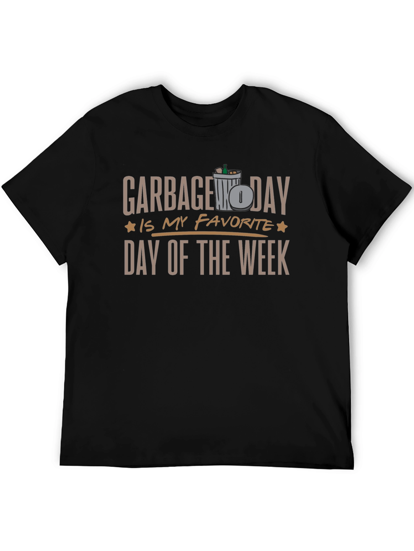 Black Garbage Day T-Shirt - Favorite Day of The Week Tee view 5