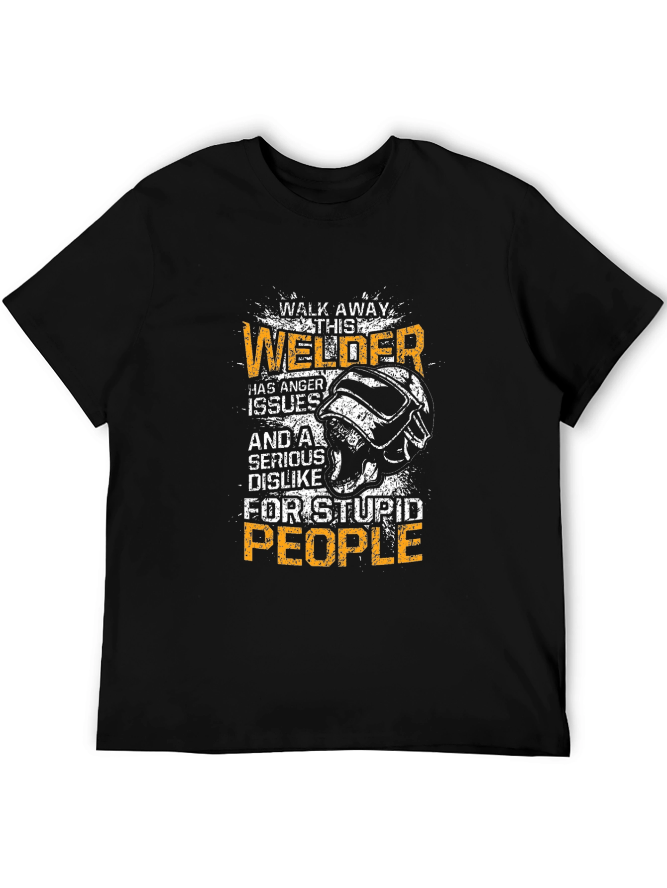 Black Walk Away Welder T-Shirt view 5