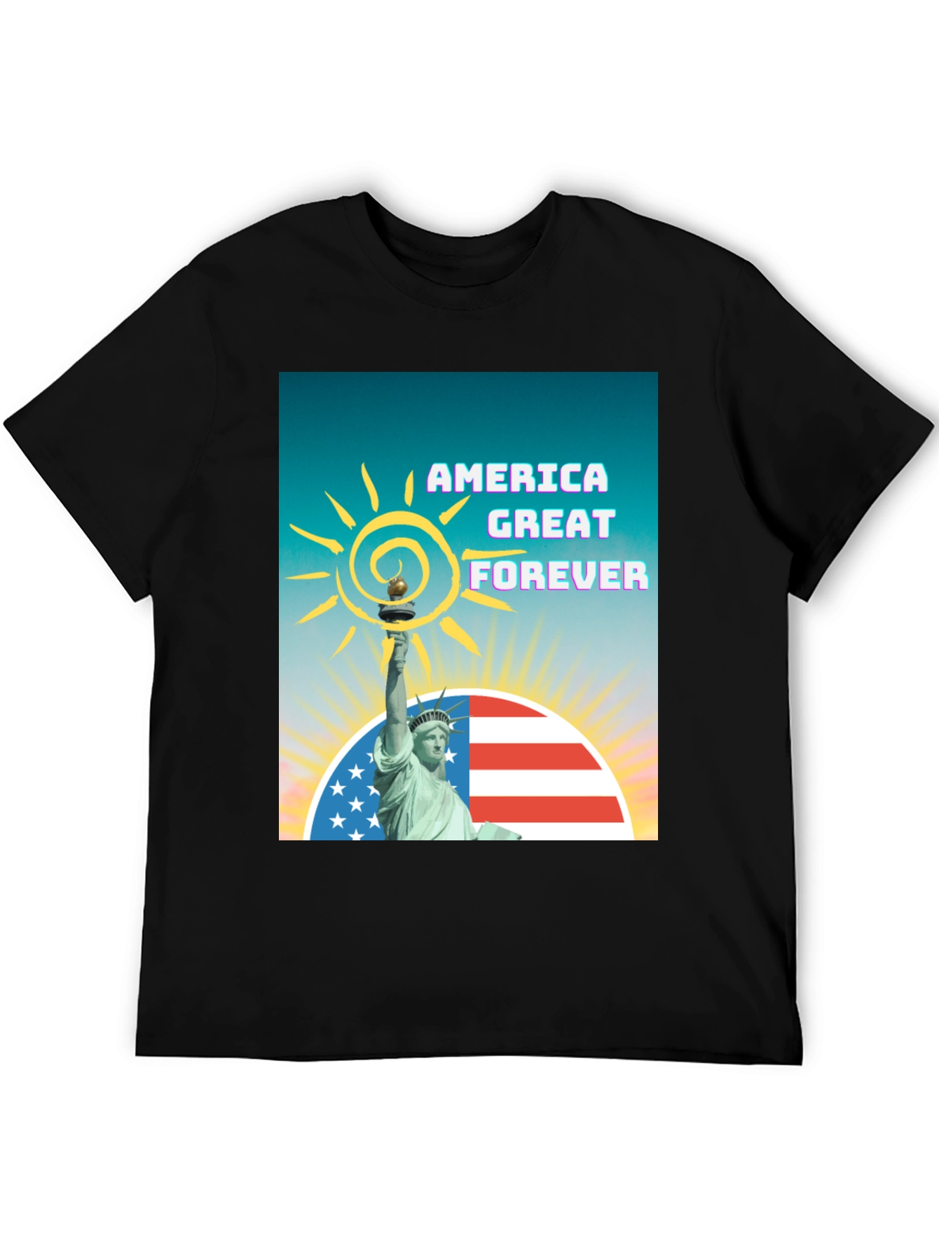 Black America Great Forever Graphic Tee view 5
