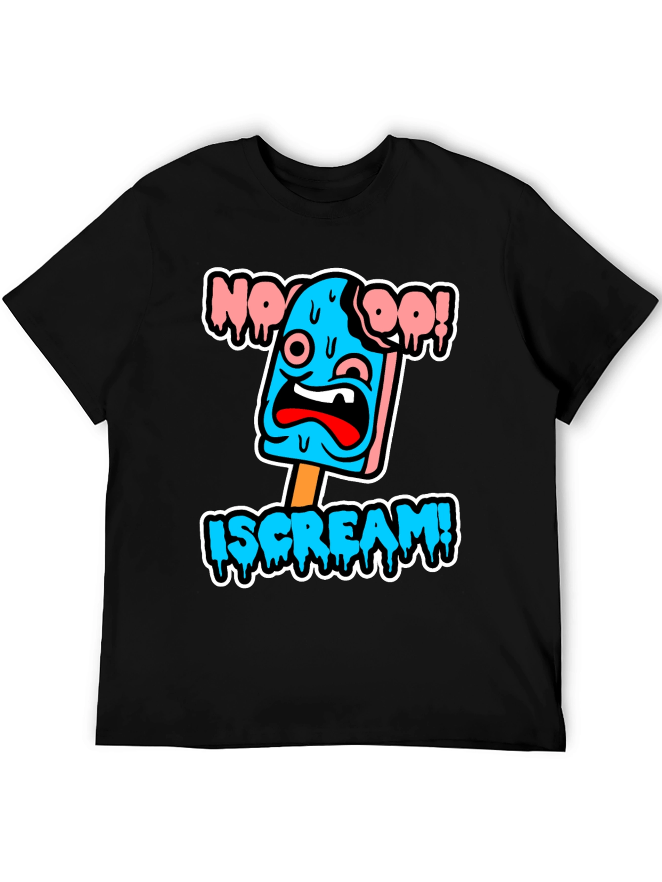 Black Ice Cream Horror T-Shirt - Funny Graphic Tee view 5