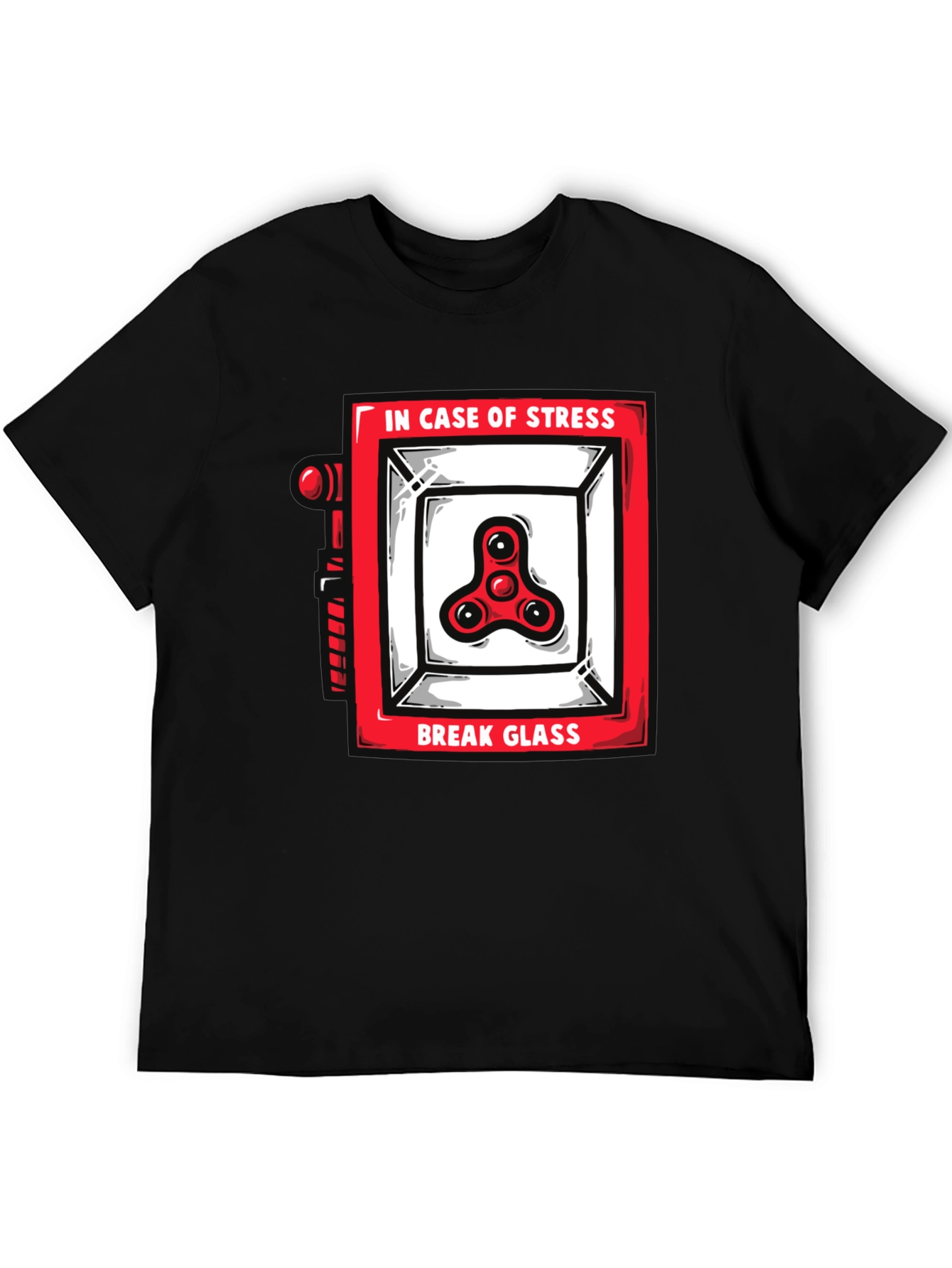 Funny Stress Relief Spinner Black T-Shirt - 5