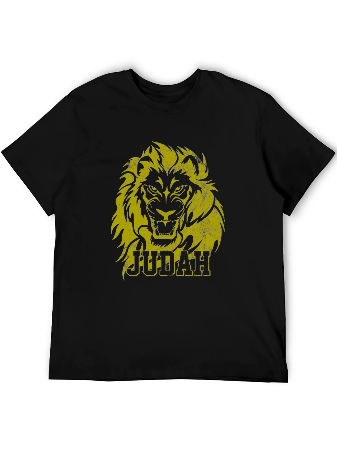 Black Judah Lion Graphic T-Shirt - Soft Cotton Tee view 5
