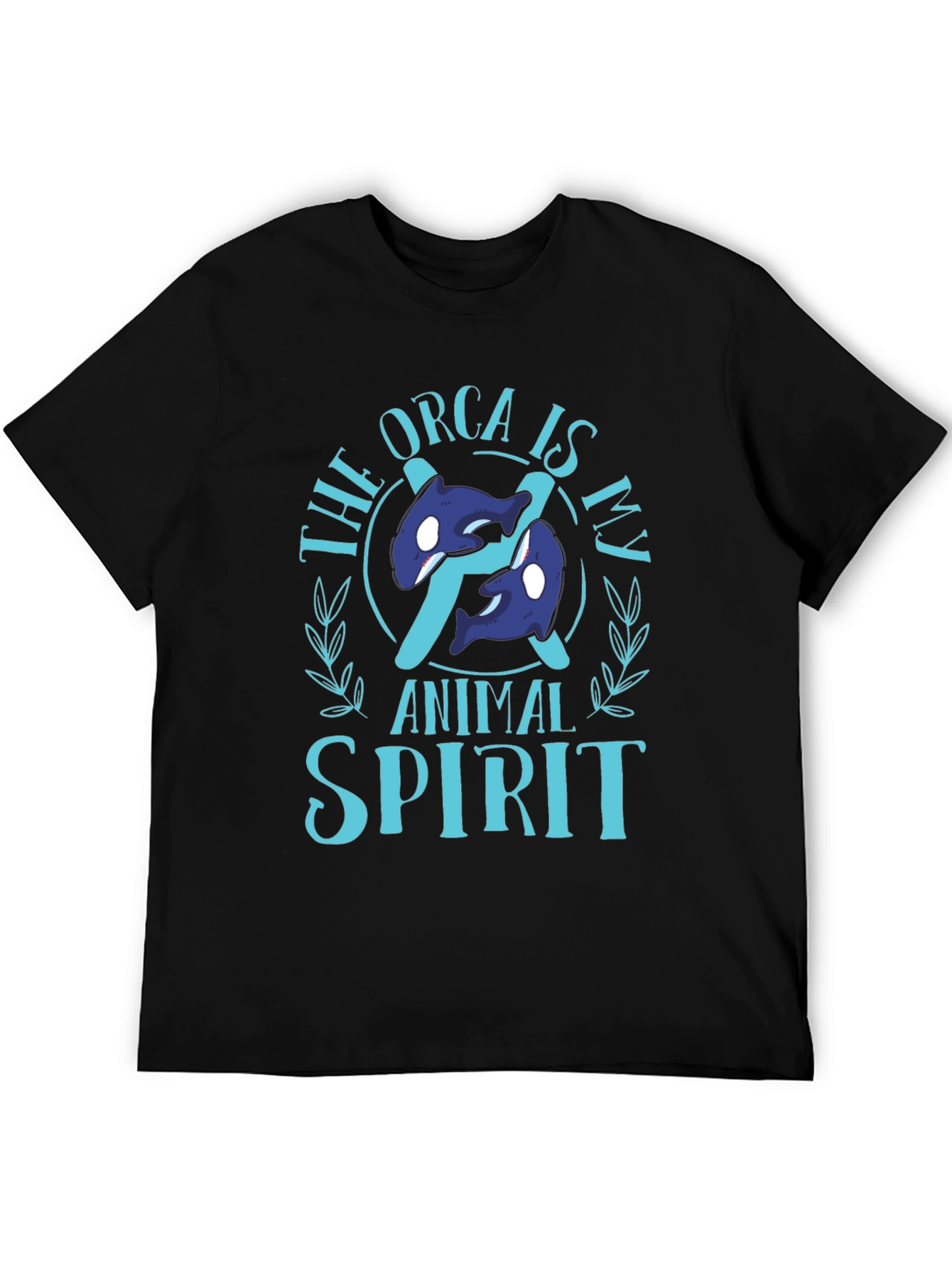 Black Orca Animal Spirit Black T-Shirt view 5