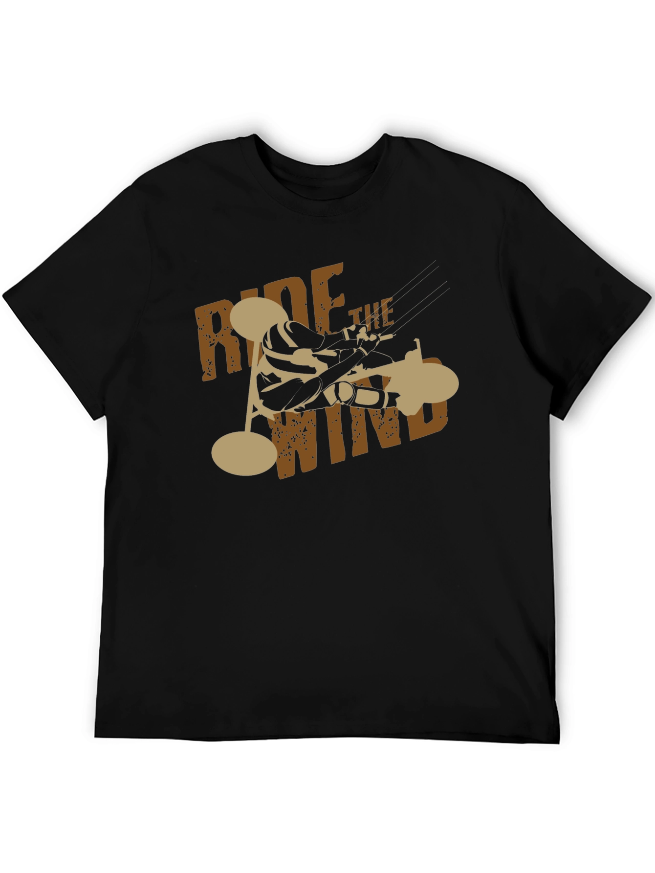 Black Ride the Wind T-Shirt - Black Tee view 5