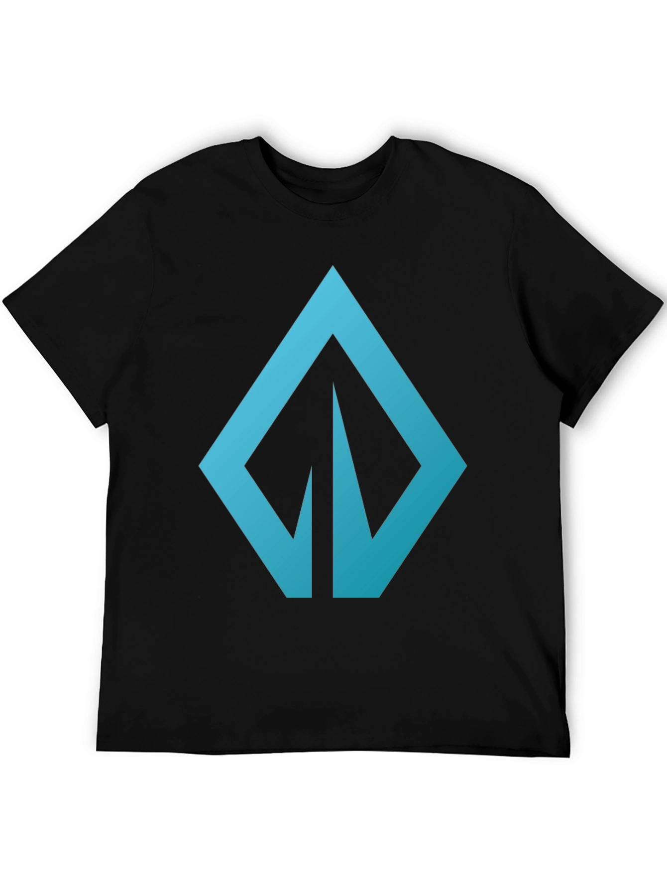 Black Modern Blue Logo Graphic Tee - Casual Style view 5