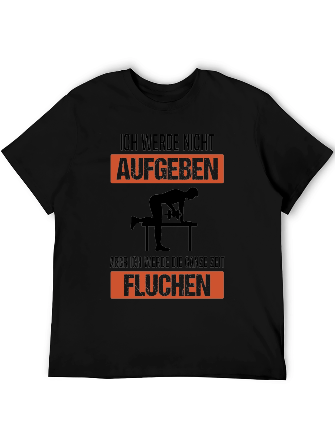 Black Ich Werde Nicht Aufgeben Graphic T-Shirt view 5