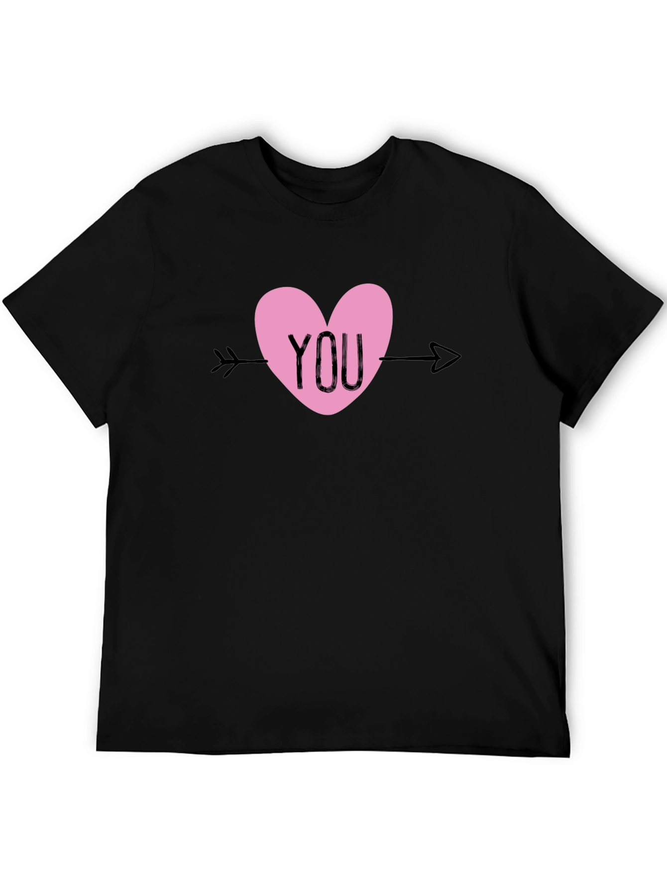 Black You Heart Valentine's Day T-Shirt view 5