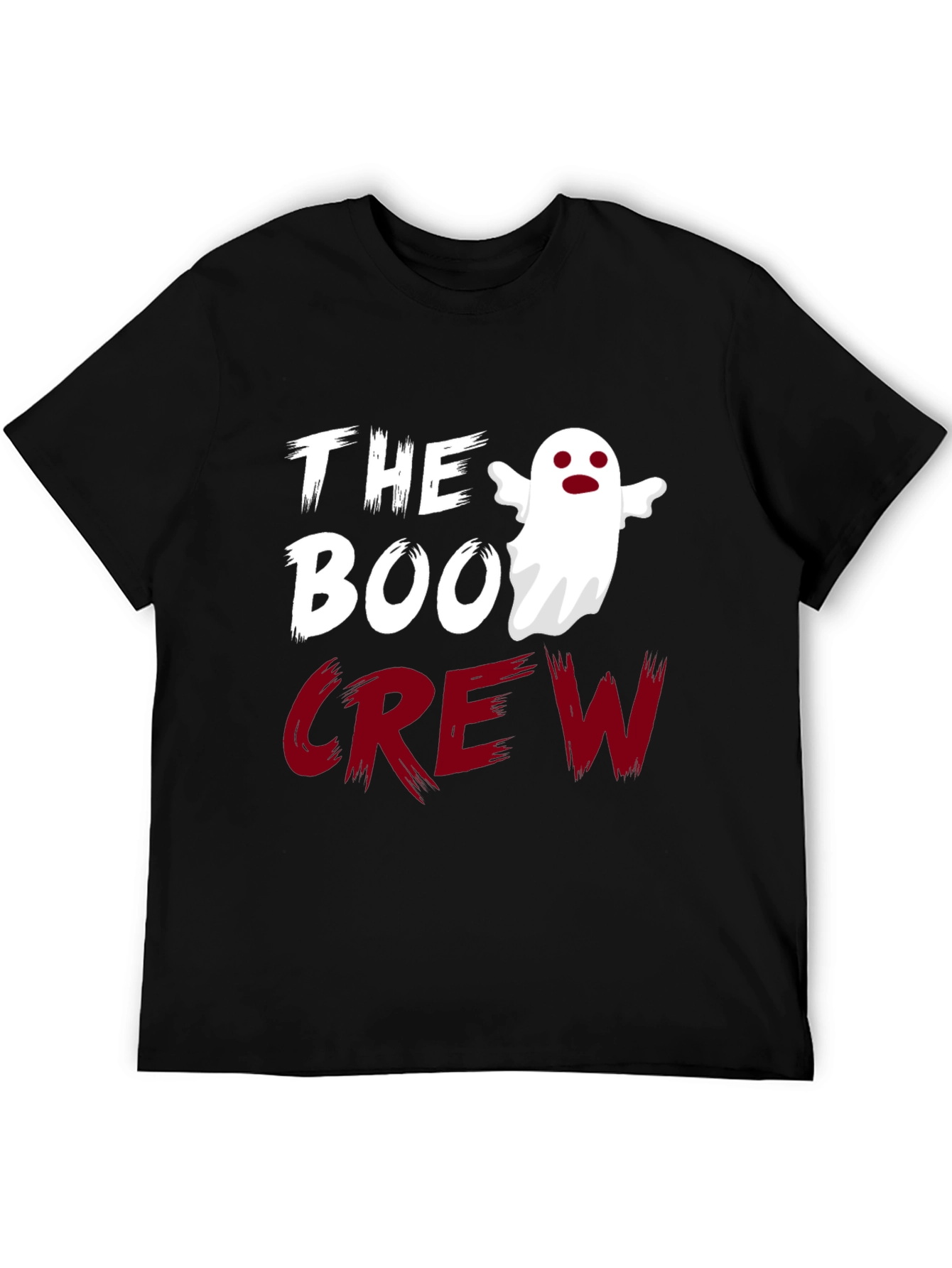 Black The Boo Crew Ghost Halloween T-Shirt view 5