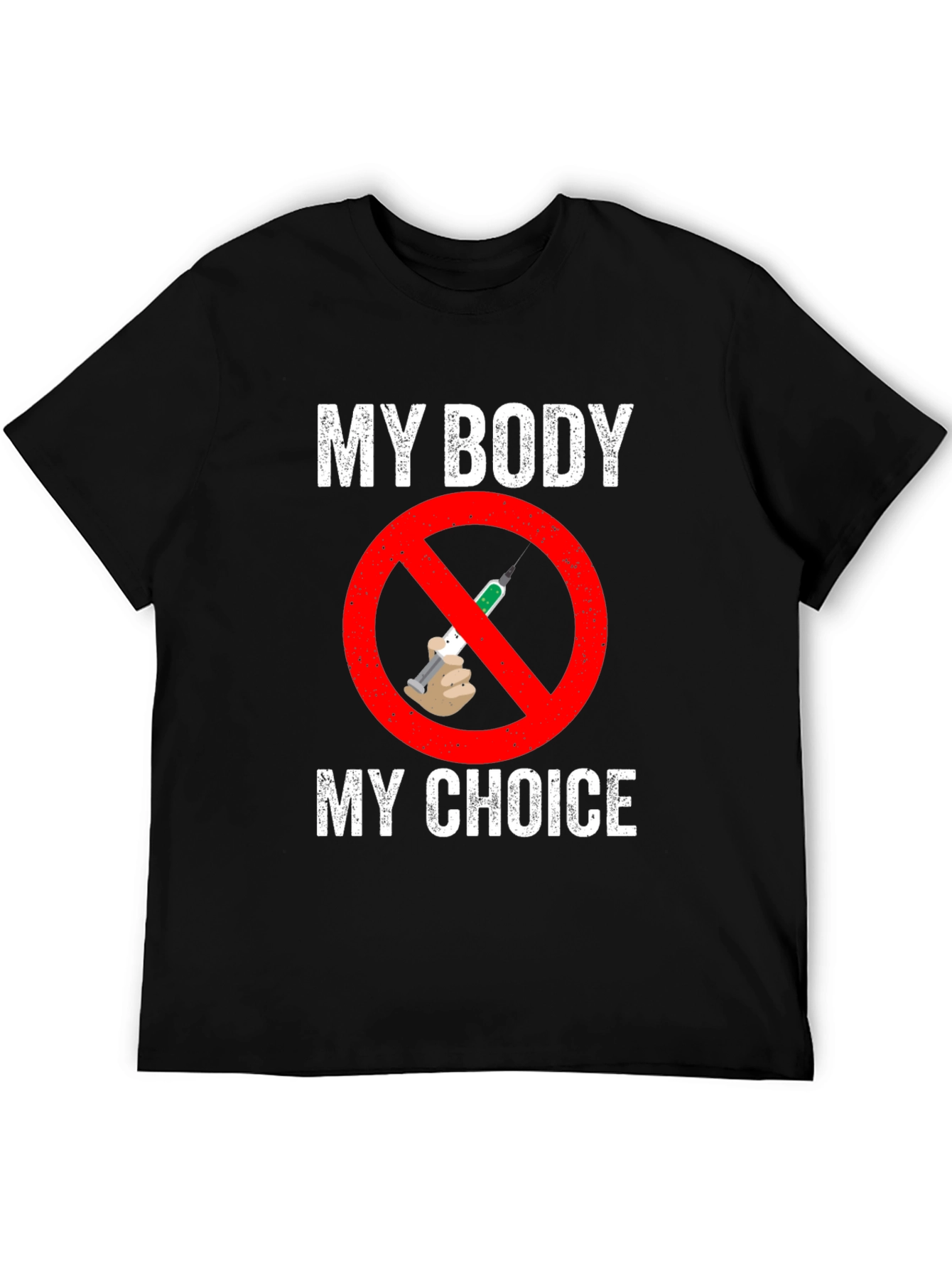 Black My Body, My Choice Anti-Vaccine T-Shirt view 5