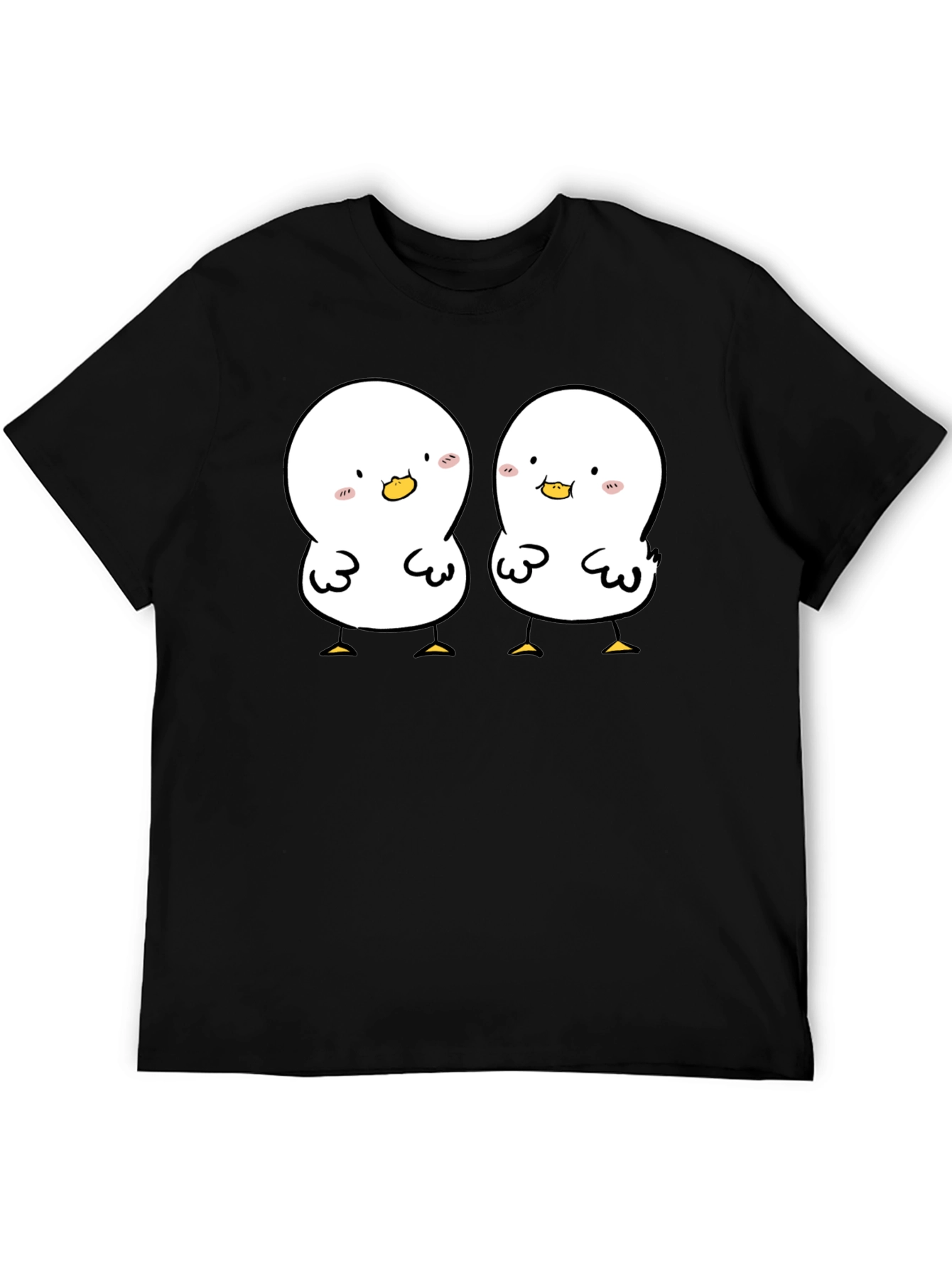 Black Cute Duckling Graphic Tee - Soft Black Cotton Shirt view 5