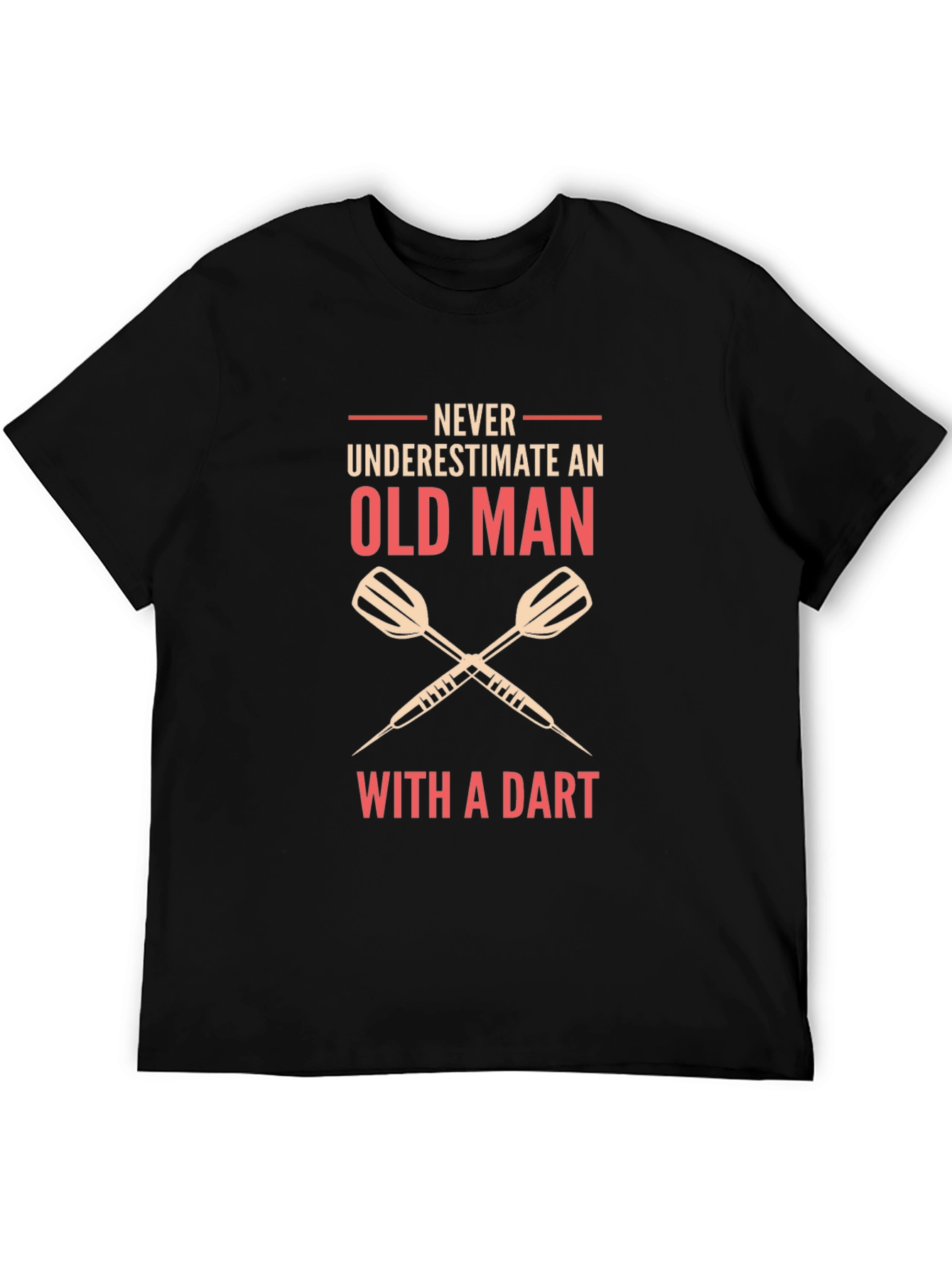 Black Never Underestimate Old Man T-Shirt view 5